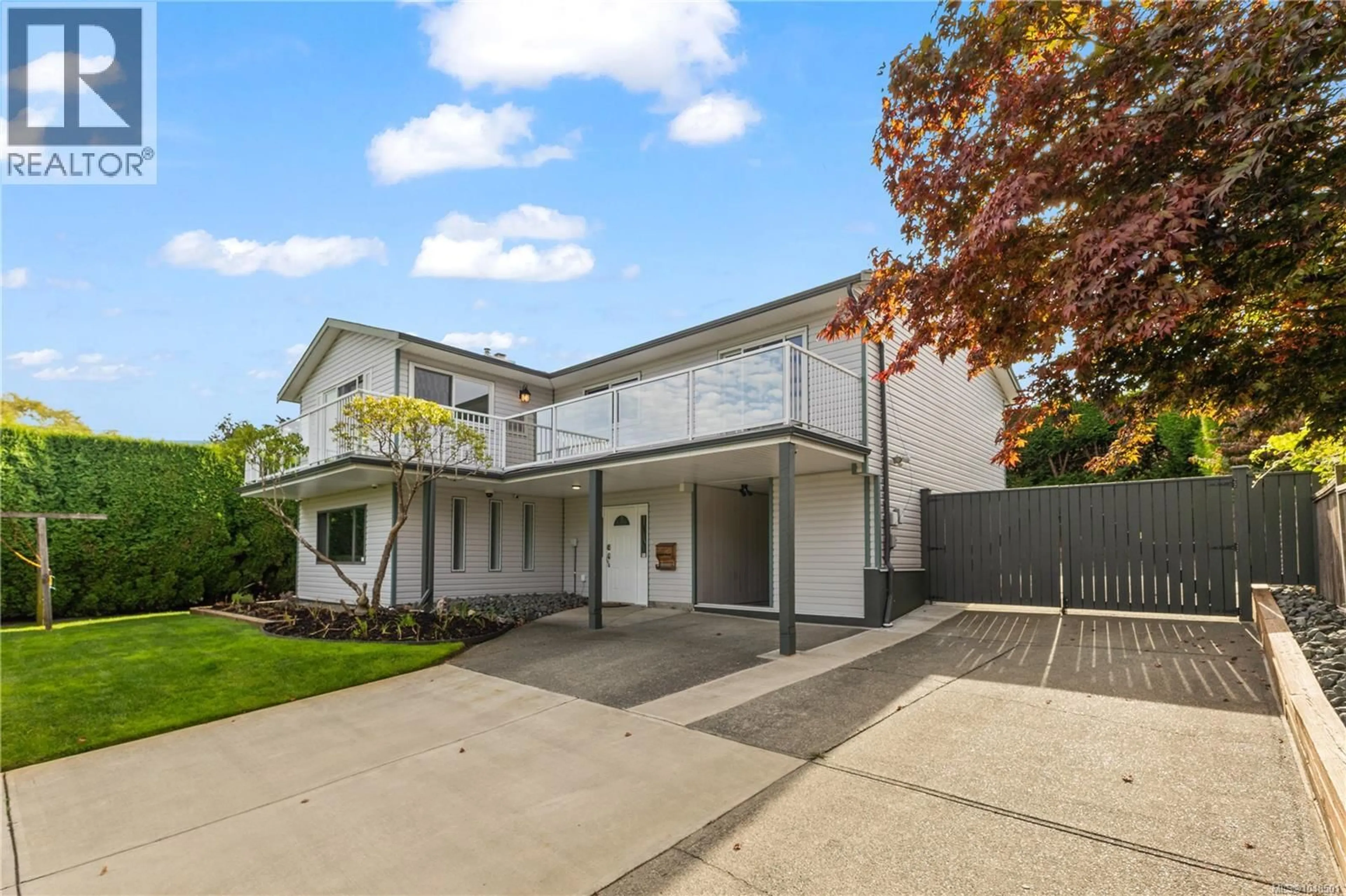 A pic from outside/outdoor area/front of a property/back of a property/a pic from drone, street for 724 GALERNO ROAD, Campbell River British Columbia V9W5J3