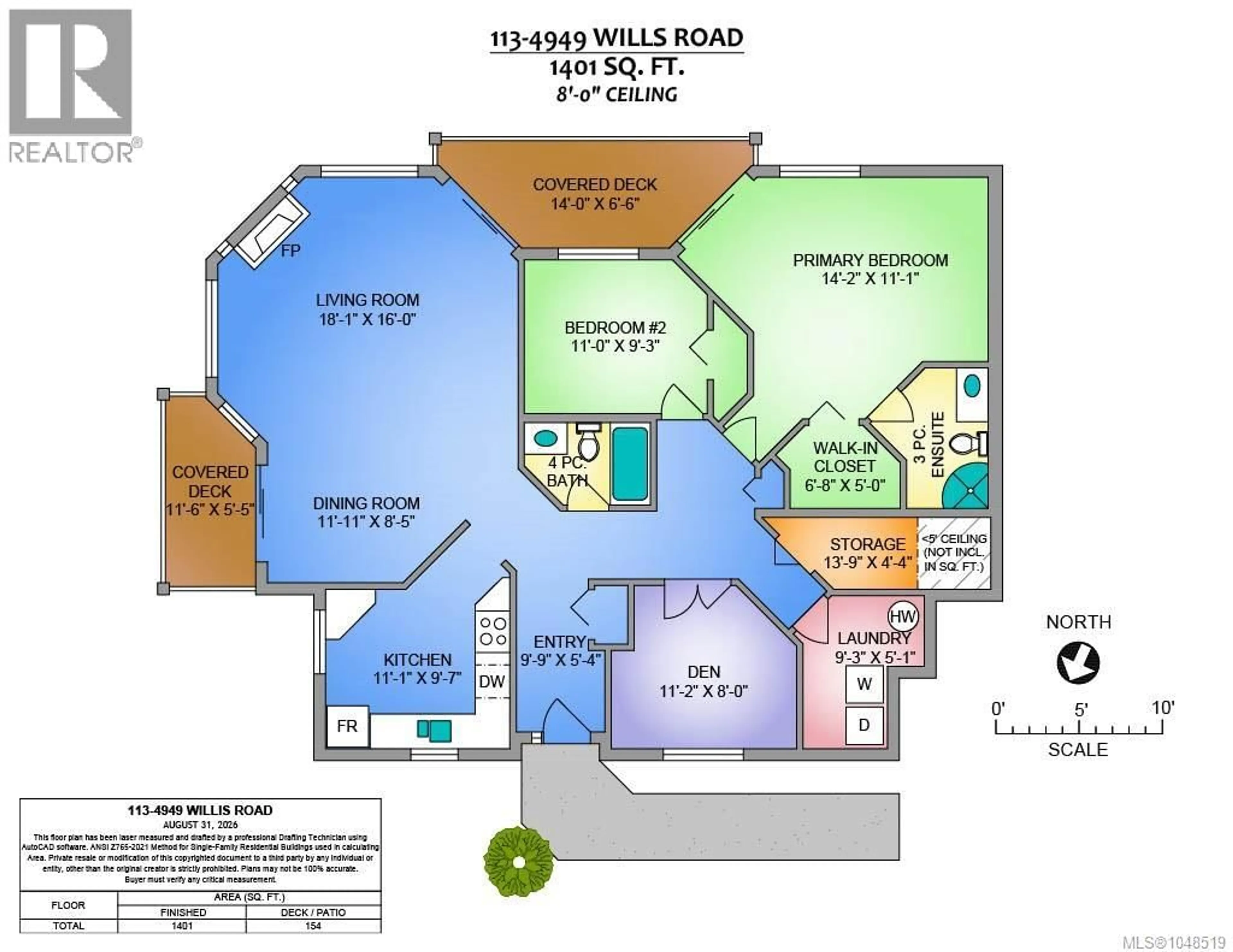 Floor plan for 113 - 4949 WILLS ROAD, Nanaimo British Columbia V9T2K4