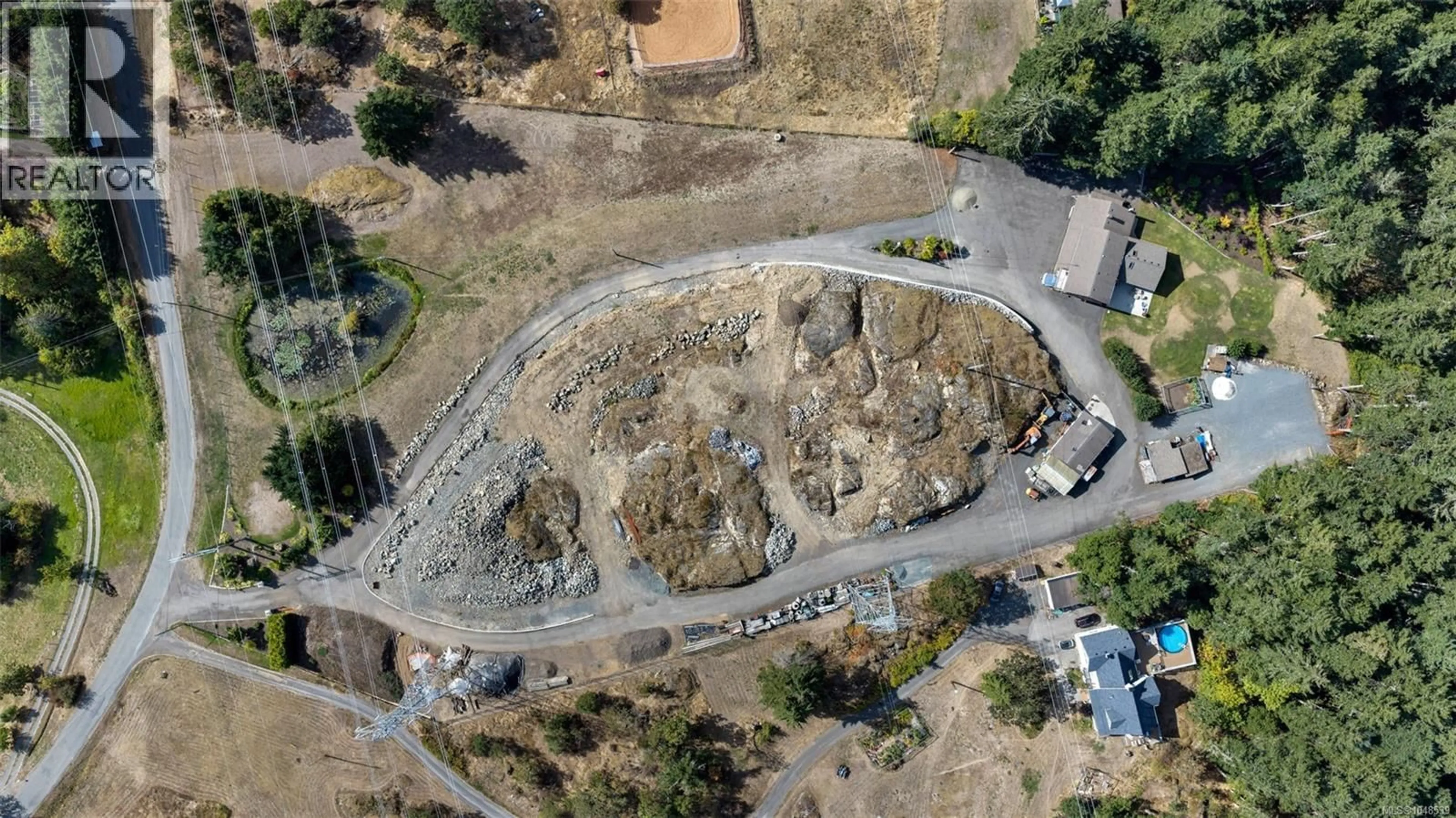 A pic from outside/outdoor area/front of a property/back of a property/a pic from drone, street for 330 HECTOR ROAD, Saanich British Columbia V9E2C3