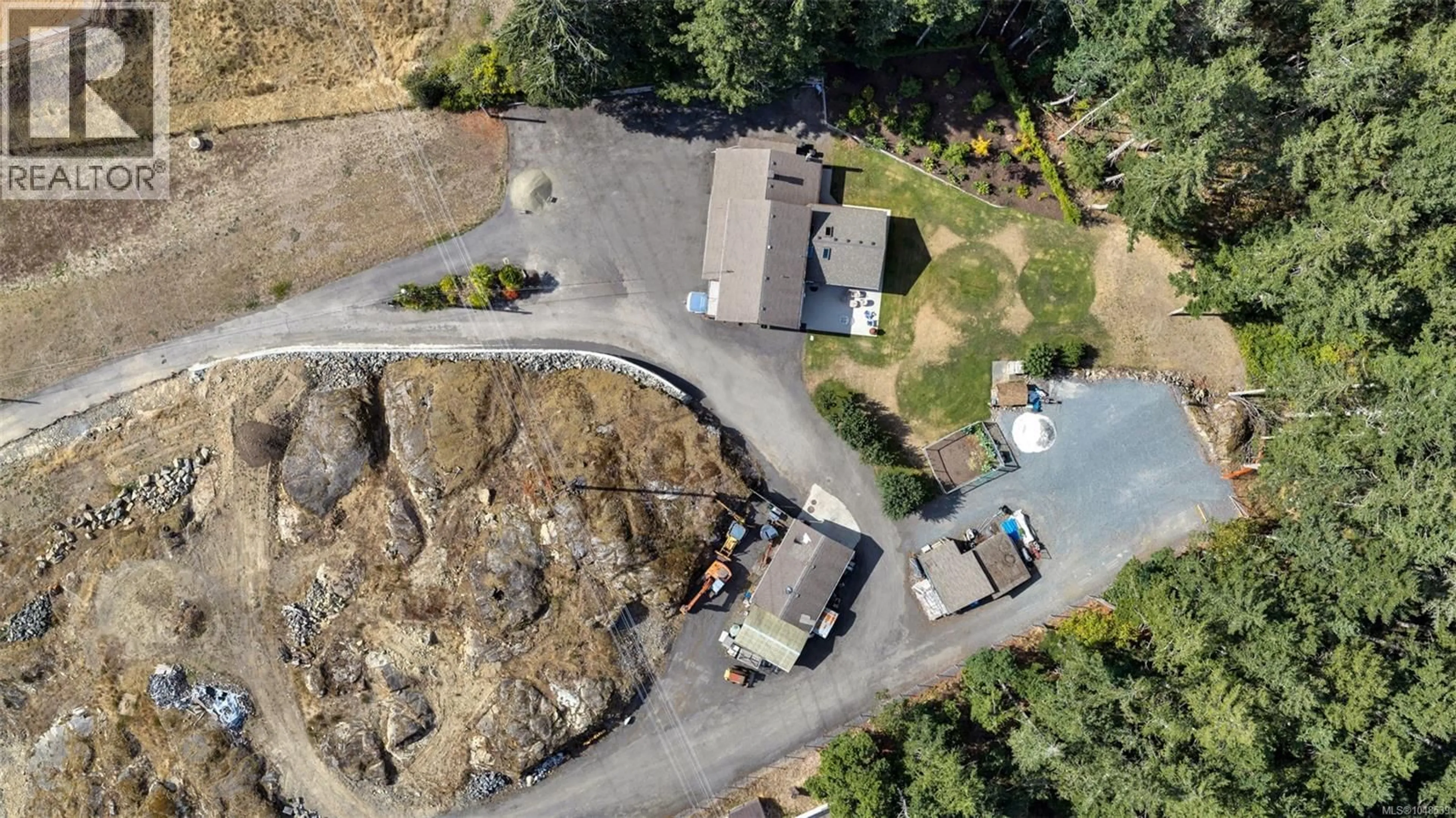 A pic from outside/outdoor area/front of a property/back of a property/a pic from drone, street for 330 HECTOR ROAD, Saanich British Columbia V9E2C3