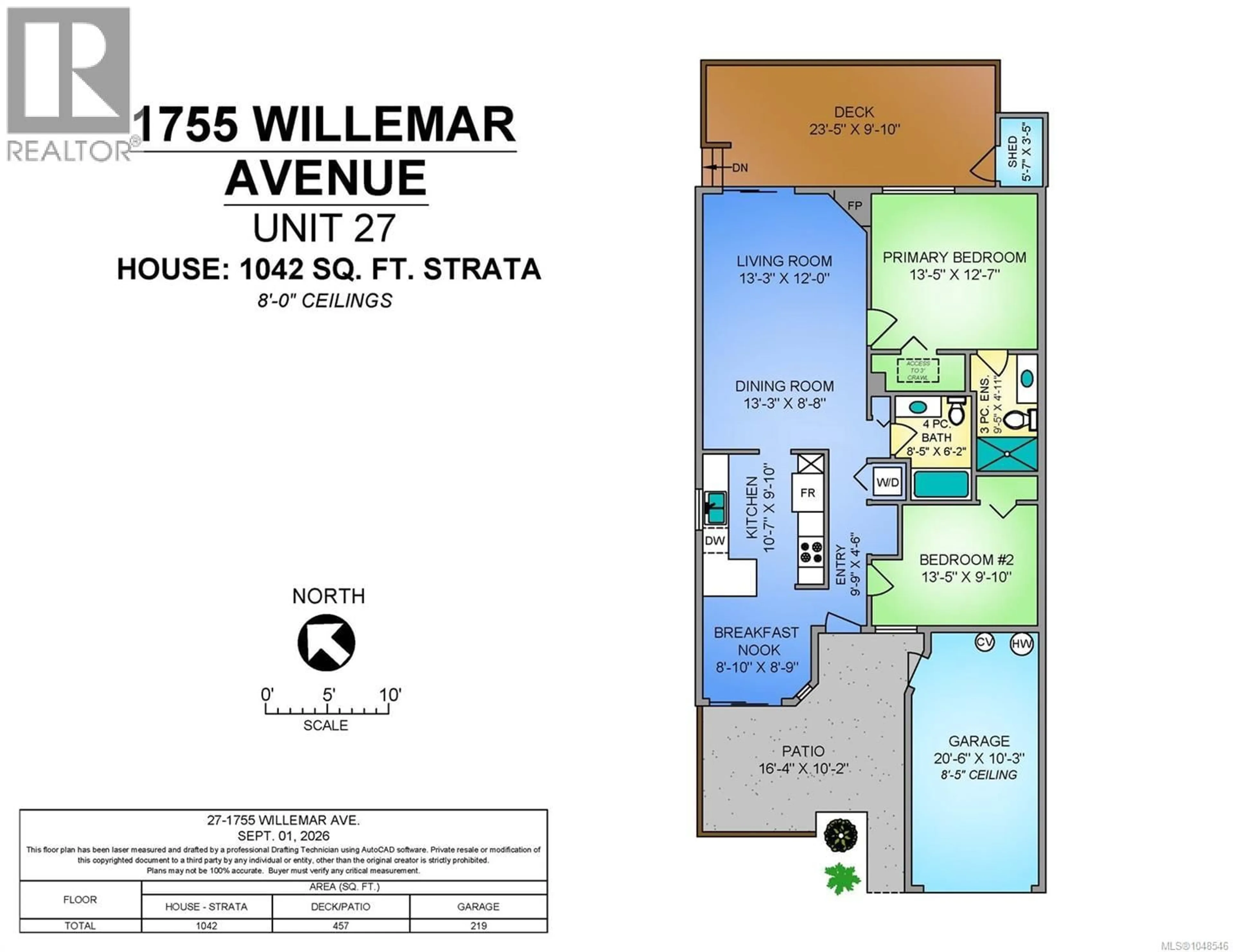 Floor plan for 27 - 1755 WILLEMAR AVENUE, Courtenay British Columbia V9N3M5