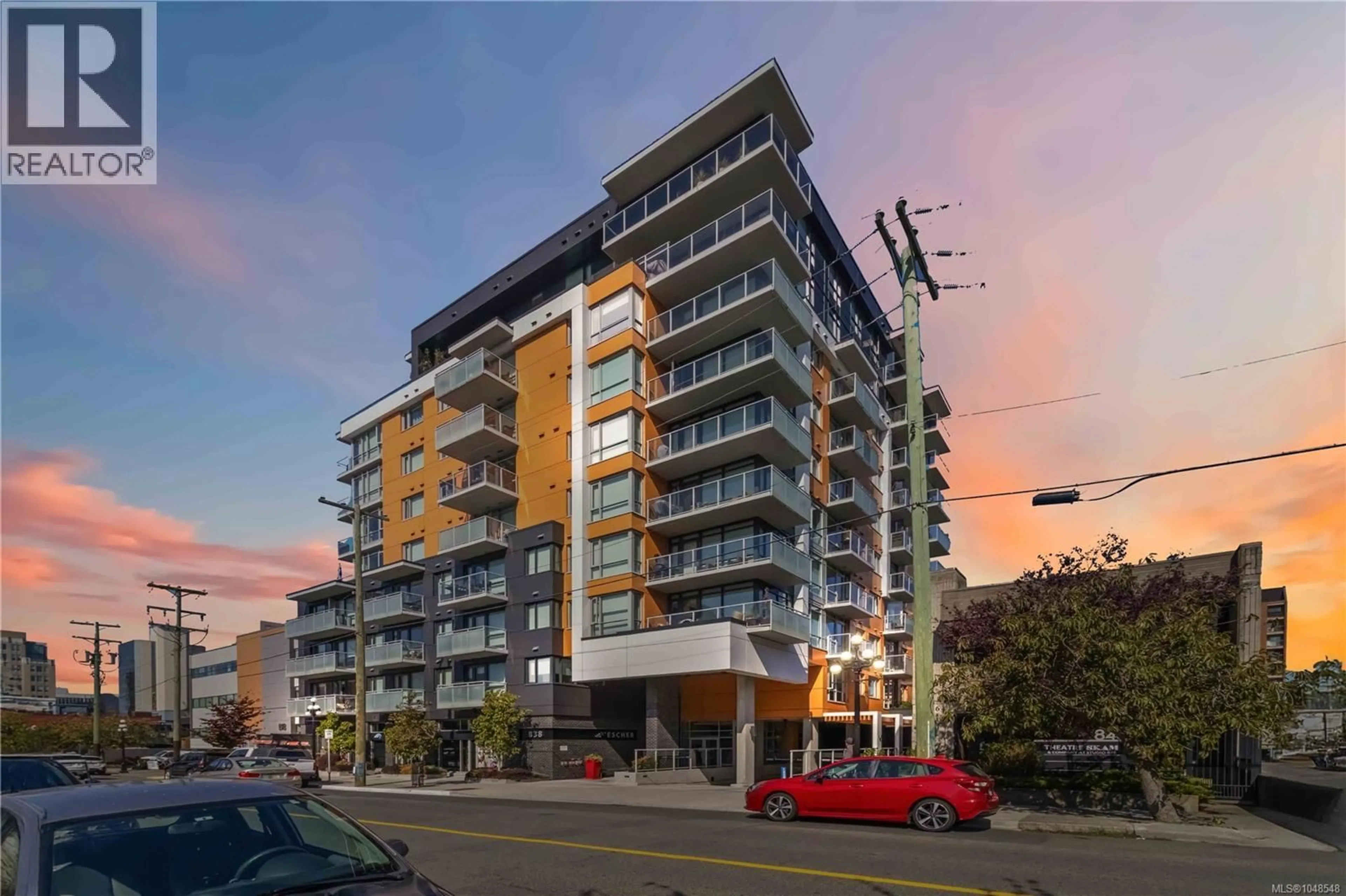 A pic from outside/outdoor area/front of a property/back of a property/a pic from drone, building for 302 - 838 BROUGHTON STREET, Victoria British Columbia V8W1E4