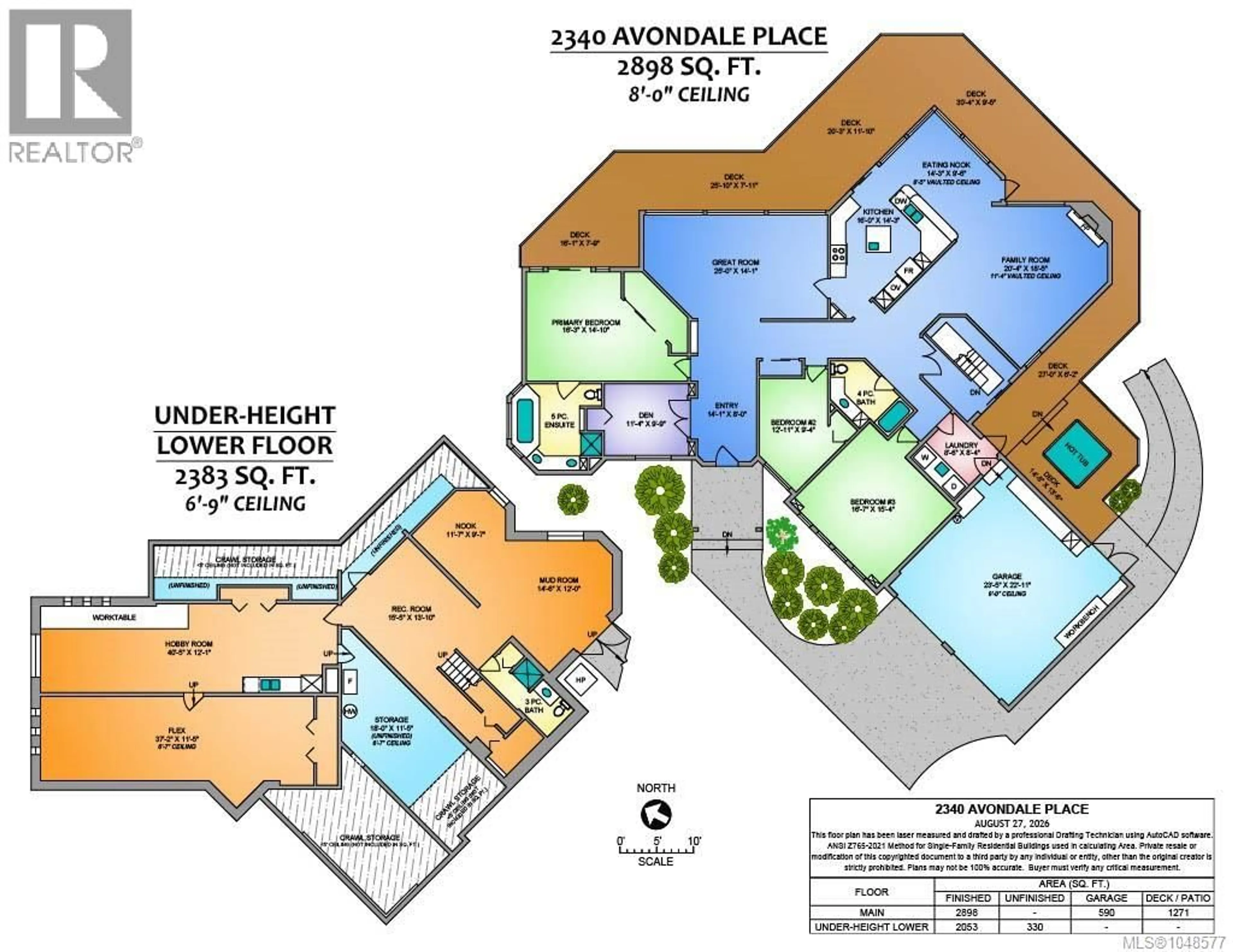 Floor plan for 2340 AVONDALE PLACE, Nanoose Bay British Columbia V9P9G8