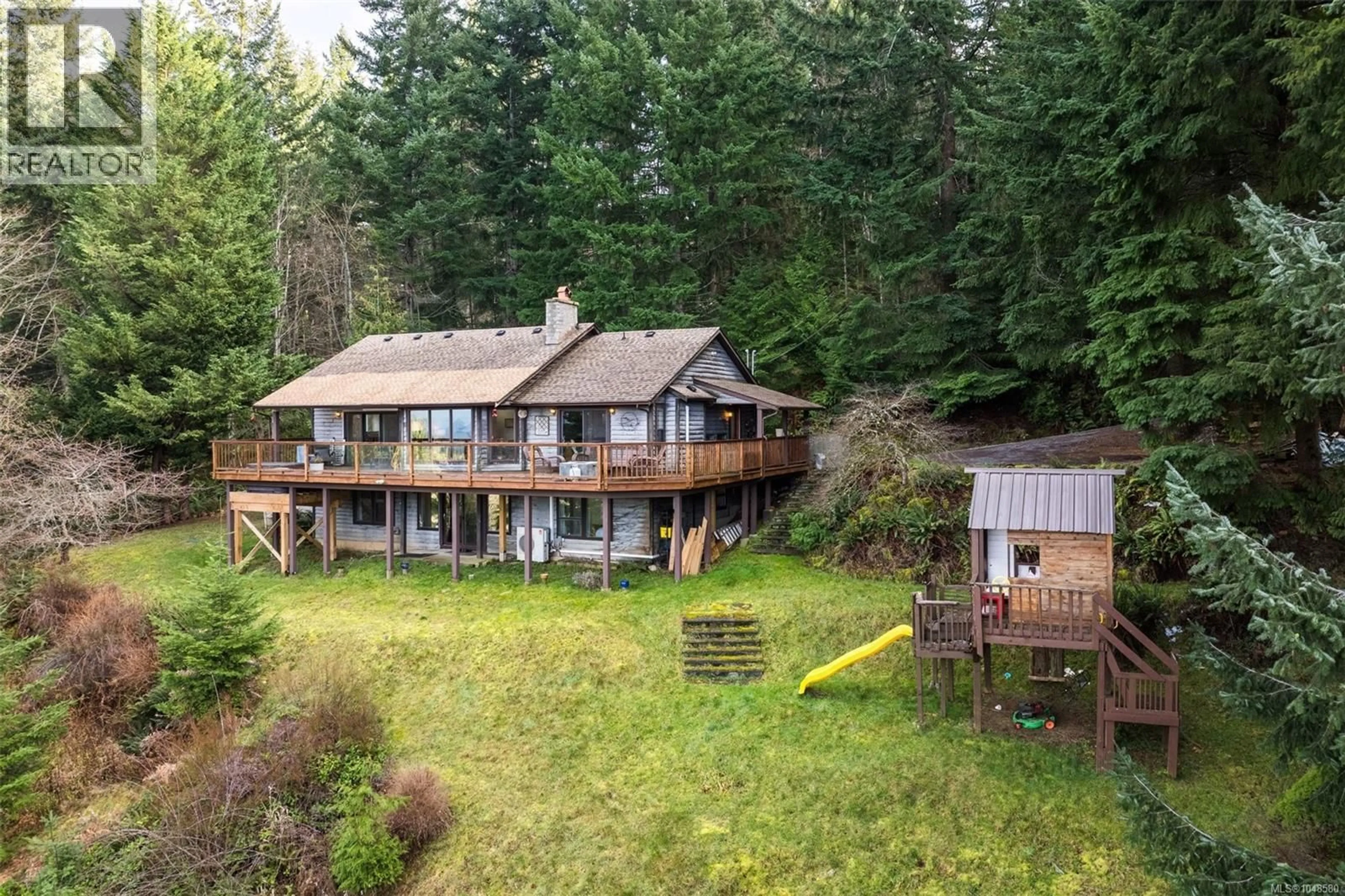 A pic from outside/outdoor area/front of a property/back of a property/a pic from drone, unknown for 1691 STRATHCONA HEIGHTS ROAD, Shawnigan Lake British Columbia V8H2A9