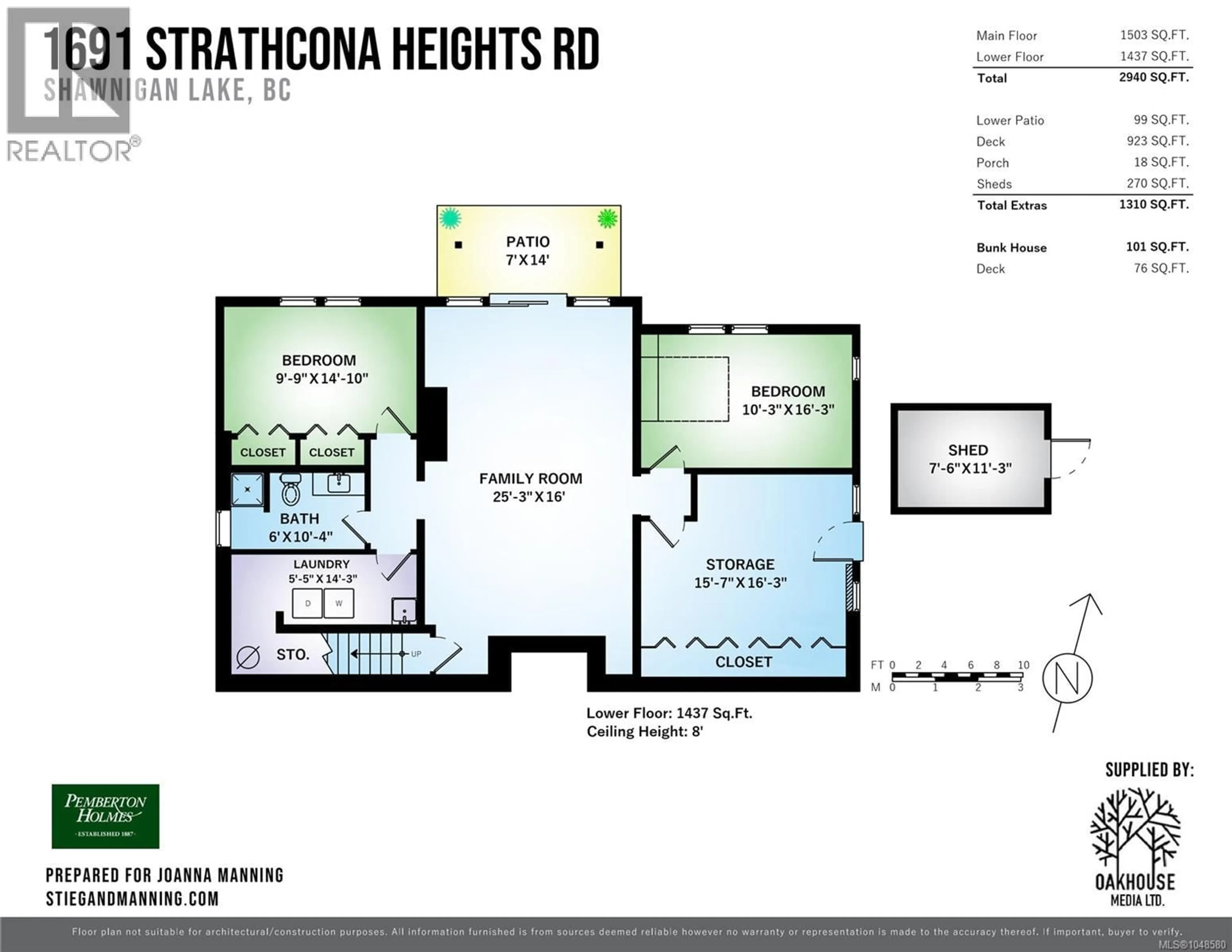 Floor plan for 1691 STRATHCONA HEIGHTS ROAD, Shawnigan Lake British Columbia V8H2A9
