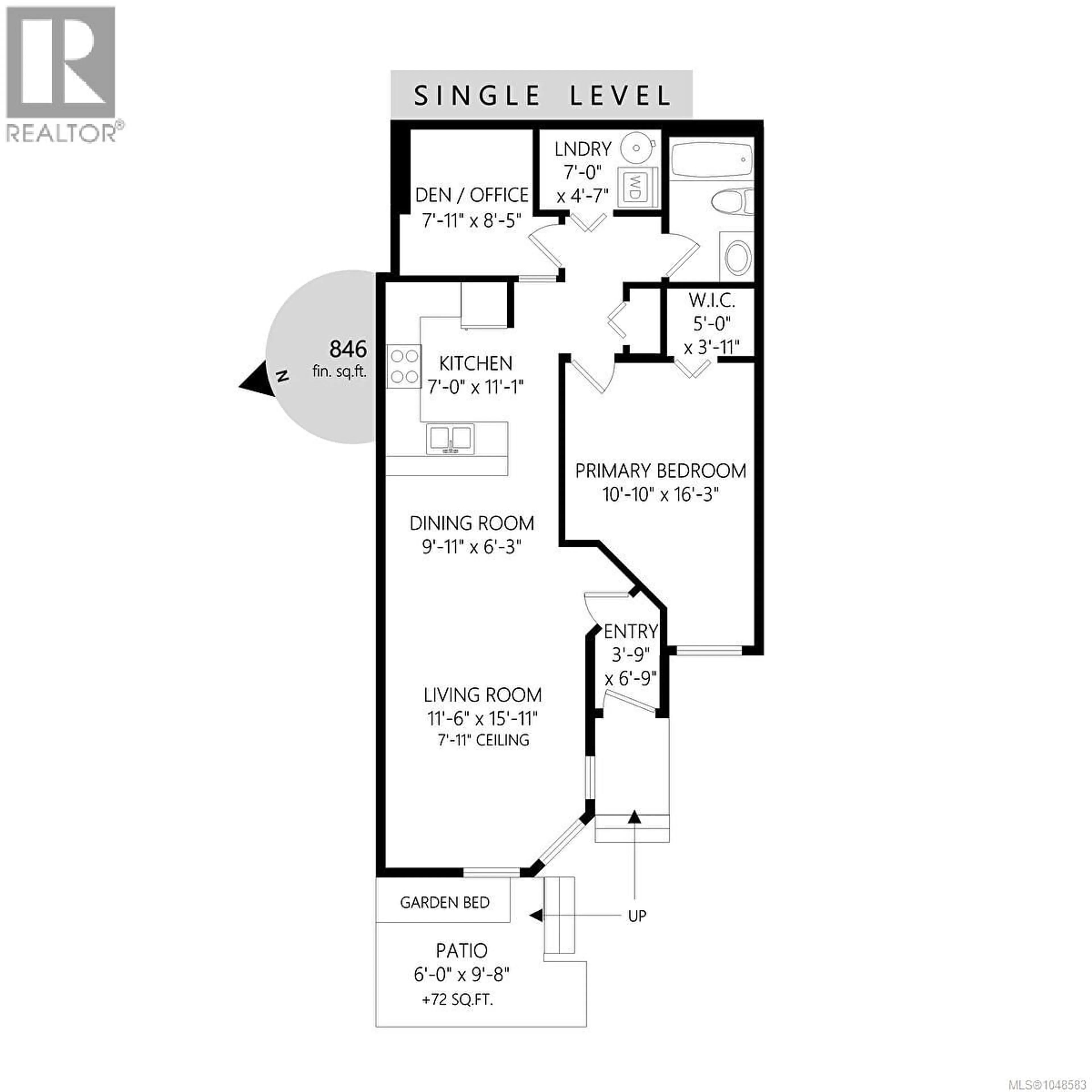 Floor plan for 106 - 1015 JOHNSON STREET, Victoria British Columbia V8V3N6