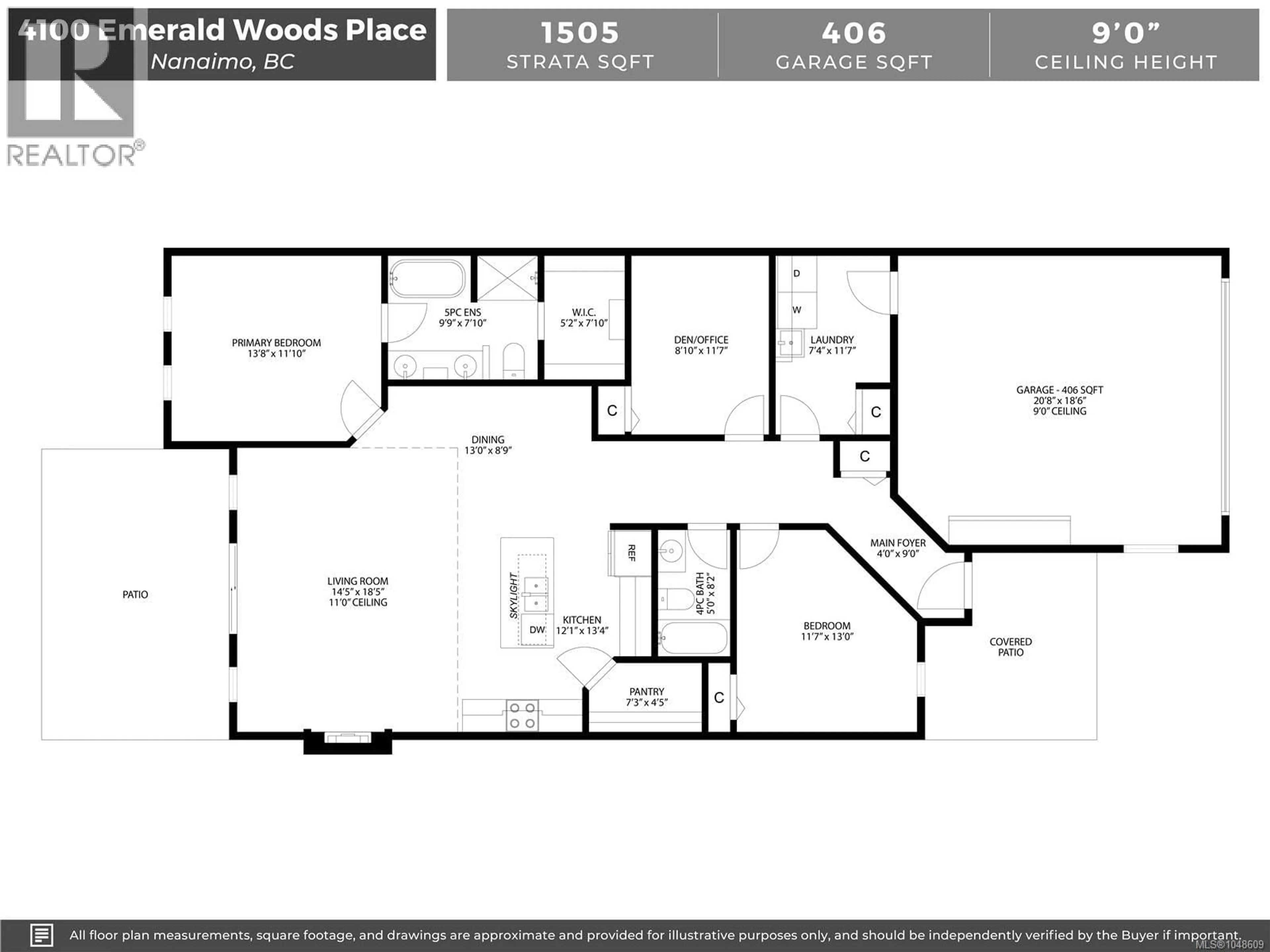 Floor plan for 4100 EMERALD WOODS PLACE, Nanaimo British Columbia V9T0K6