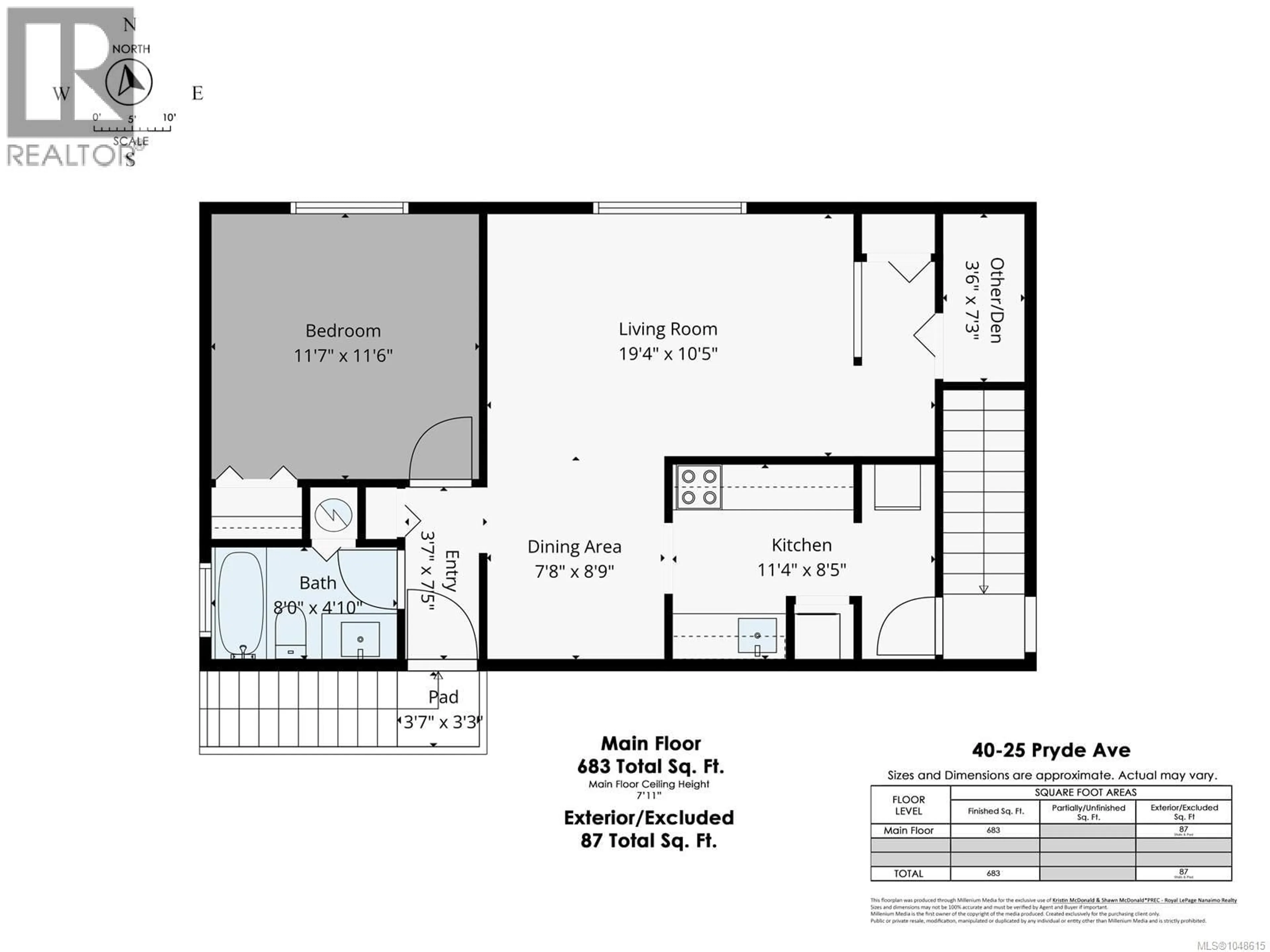 Floor plan for 40 - 25 PRYDE AVENUE, Nanaimo British Columbia V9V1J3