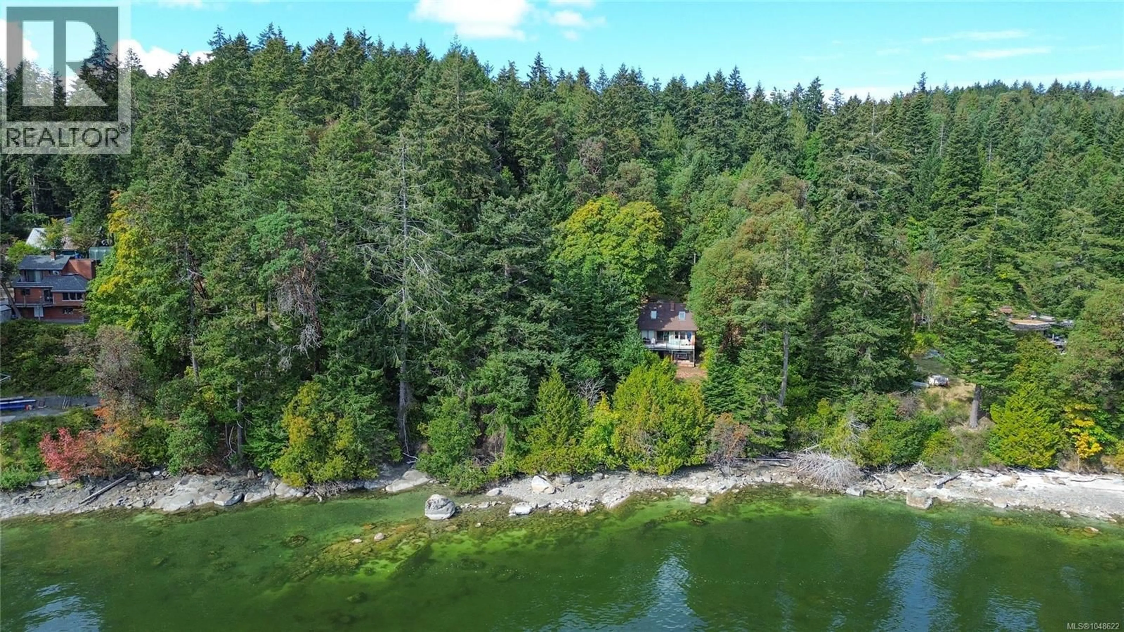 A pic from outside/outdoor area/front of a property/back of a property/a pic from drone, water/lake/river/ocean view for 124 CLAM BAY ROAD, Thetis Island British Columbia V0R2Y0