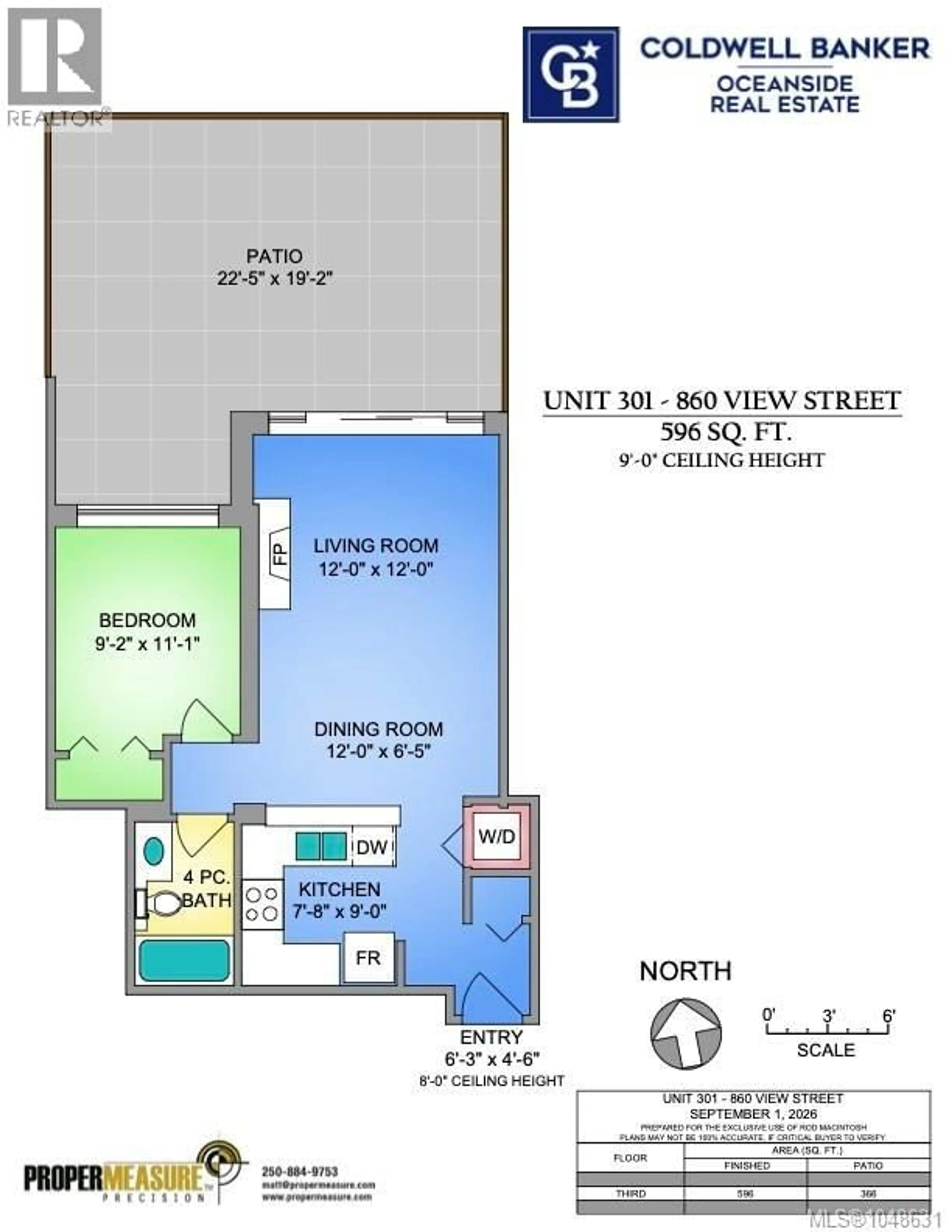 Floor plan for 301 - 860 VIEW STREET, Victoria British Columbia V8W3Z8
