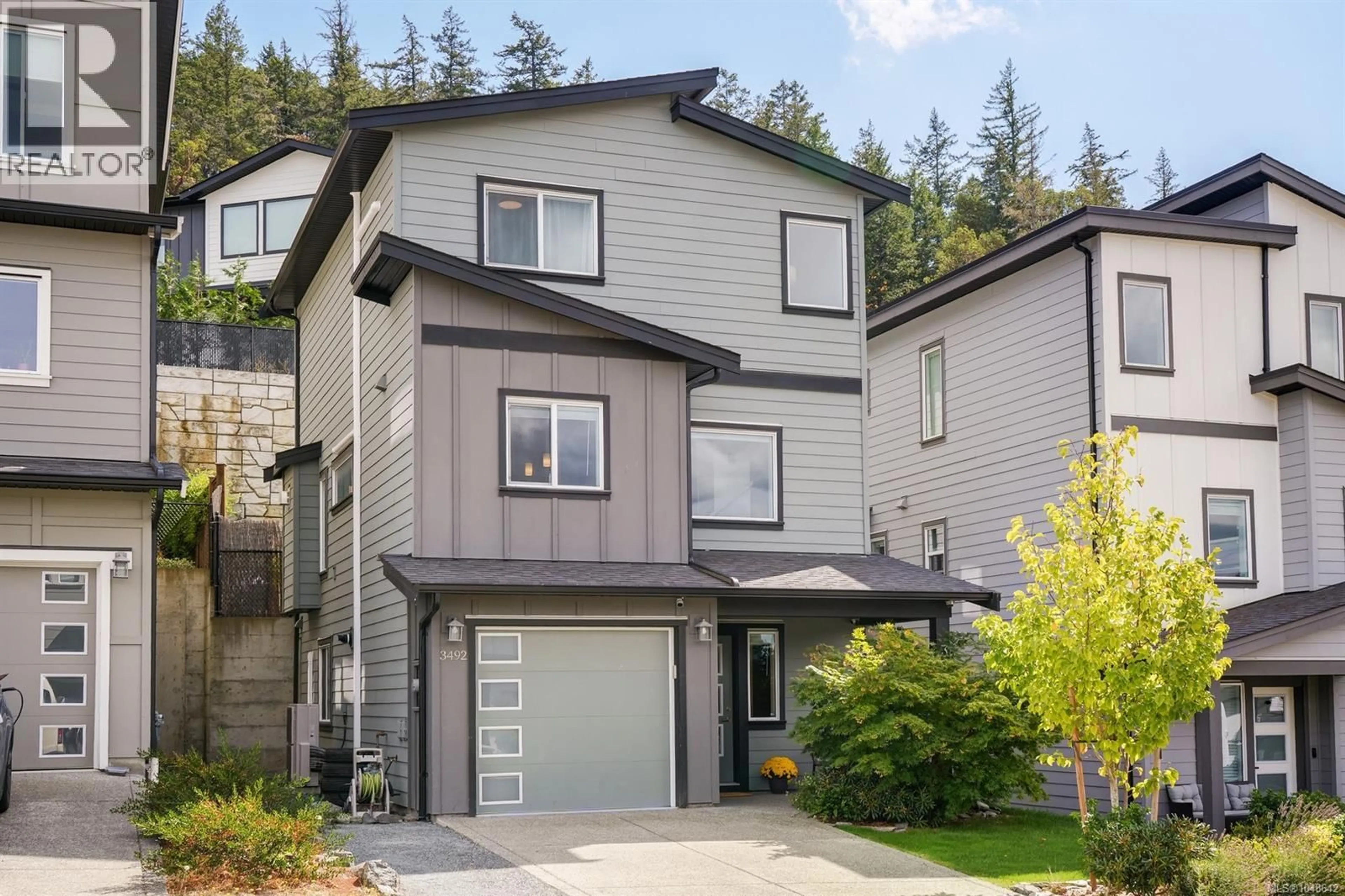 Home with vinyl exterior material, street for 3492 MYLES MANSELL ROAD, Langford British Columbia V9C0N6