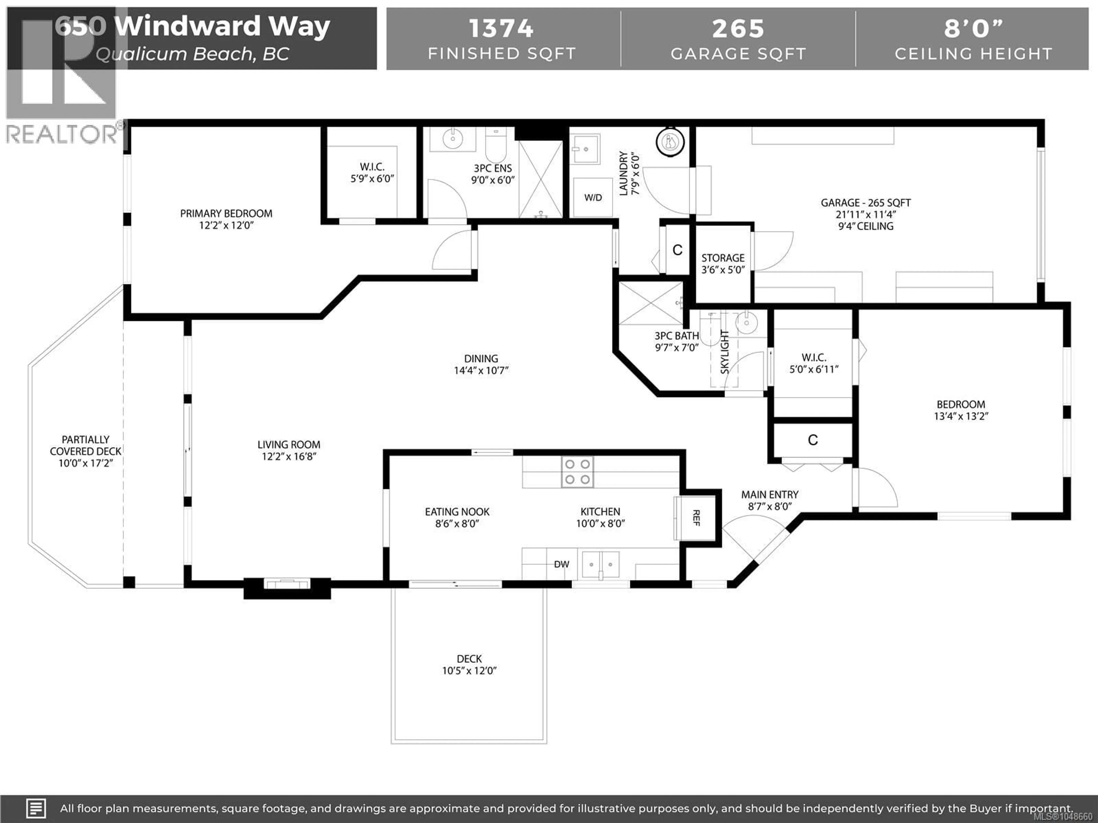 Floor plan for 650 WINDWARD WAY, Qualicum Beach British Columbia V9K2K4