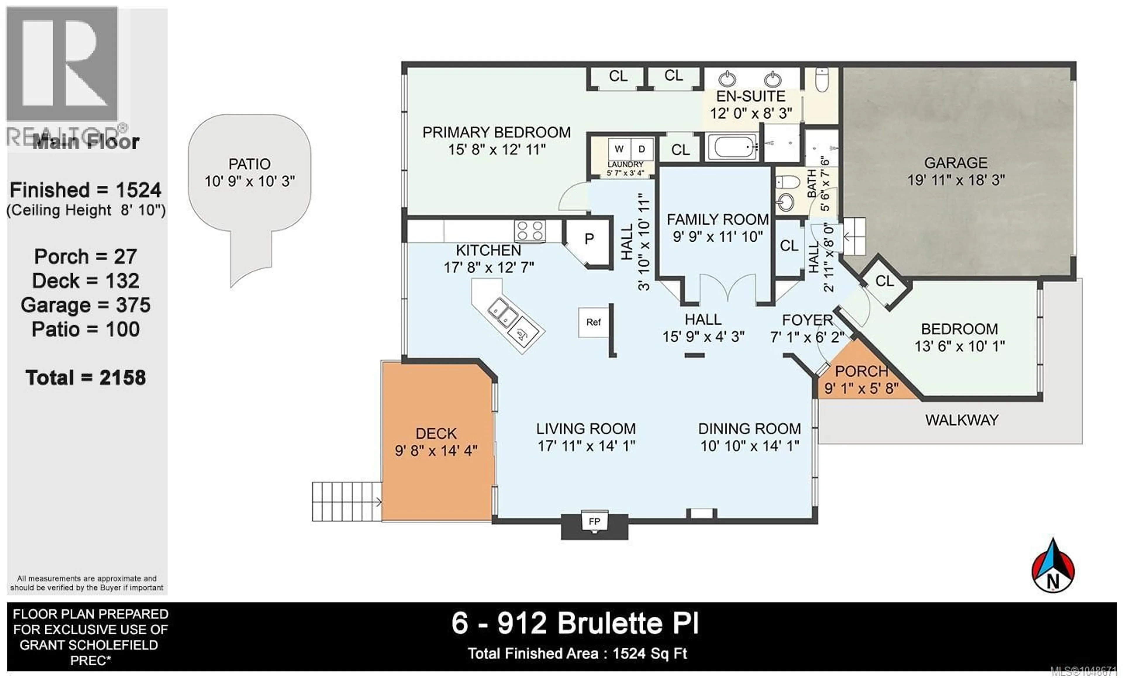 Floor plan for 6 - 912 BRULETTE PLACE, Mill Bay British Columbia V0R2P0