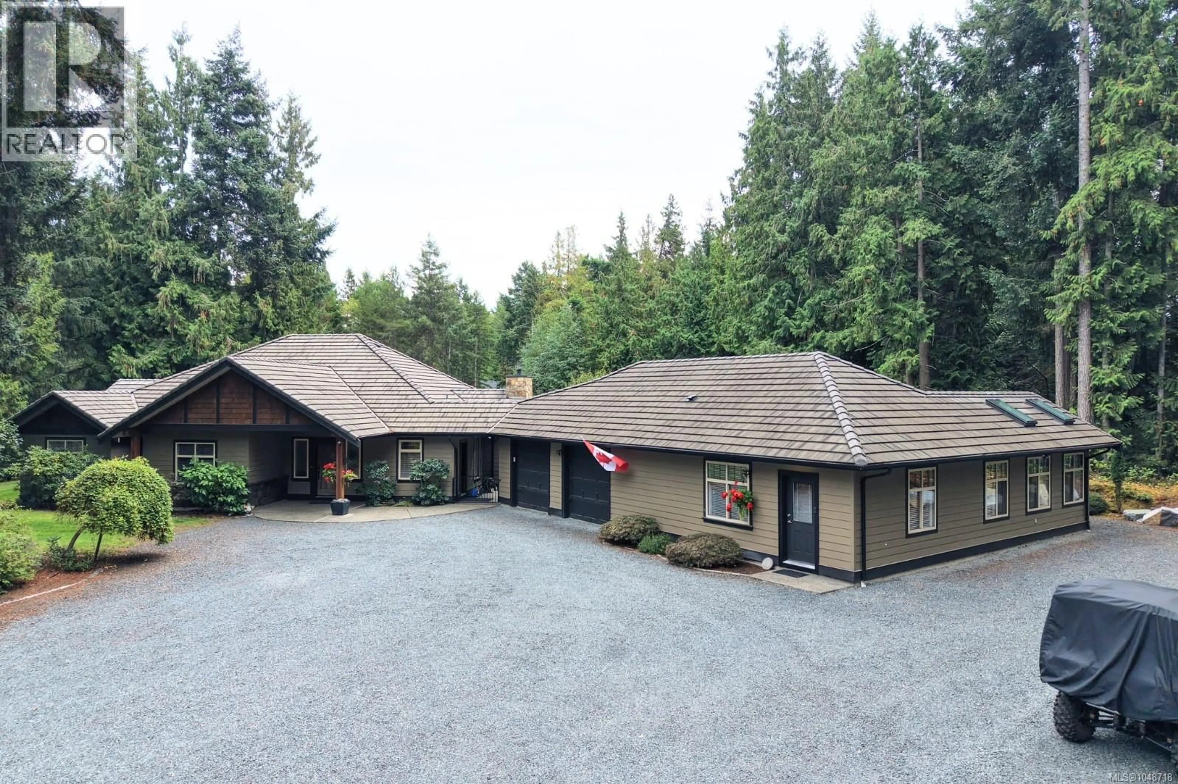 A pic from outside/outdoor area/front of a property/back of a property/a pic from drone, mountain view for 1090 COLDWATER ROAD, Parksville British Columbia V9P2T2