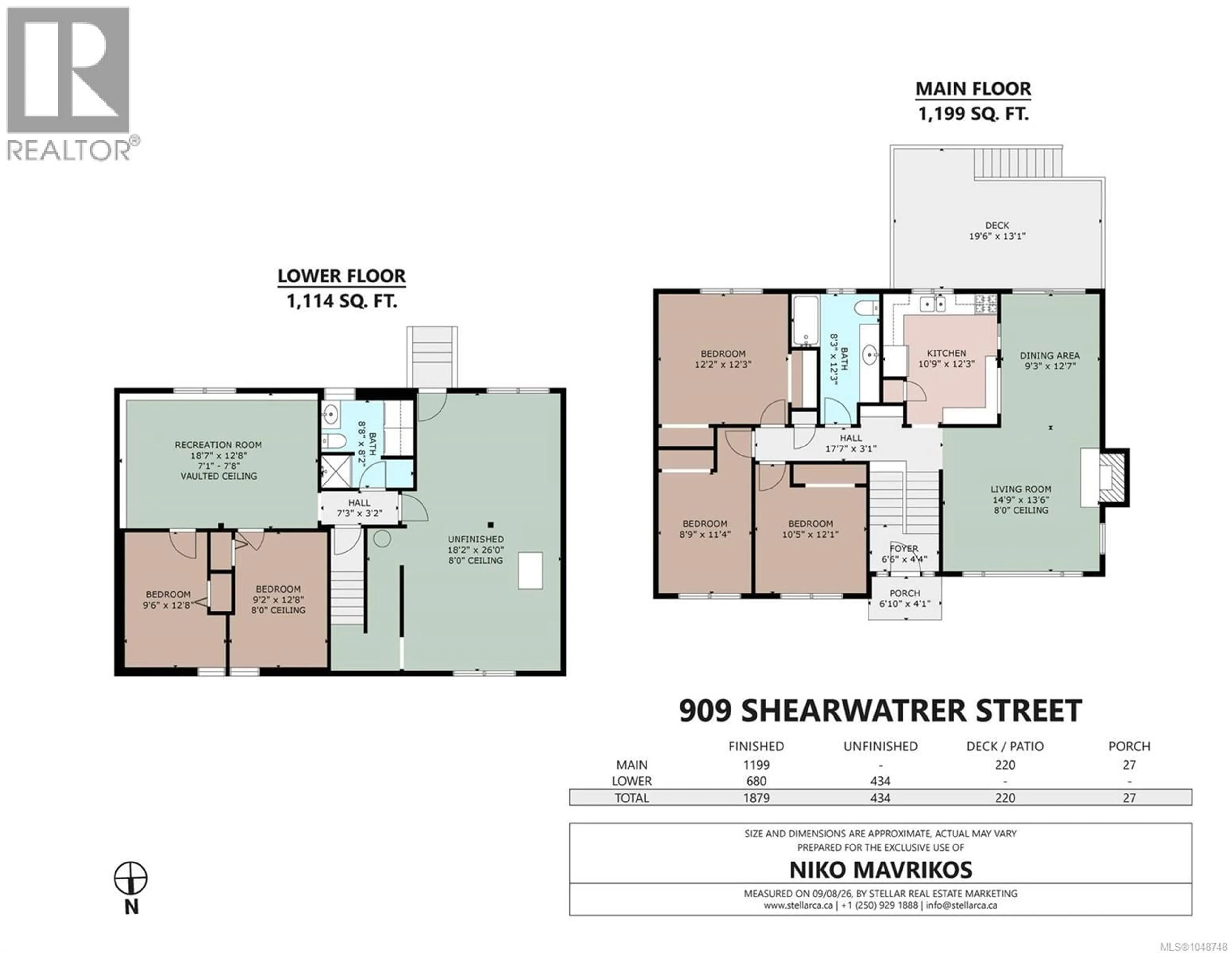 Floor plan for 909 SHEARWATER STREET, Esquimalt British Columbia V9A4V3