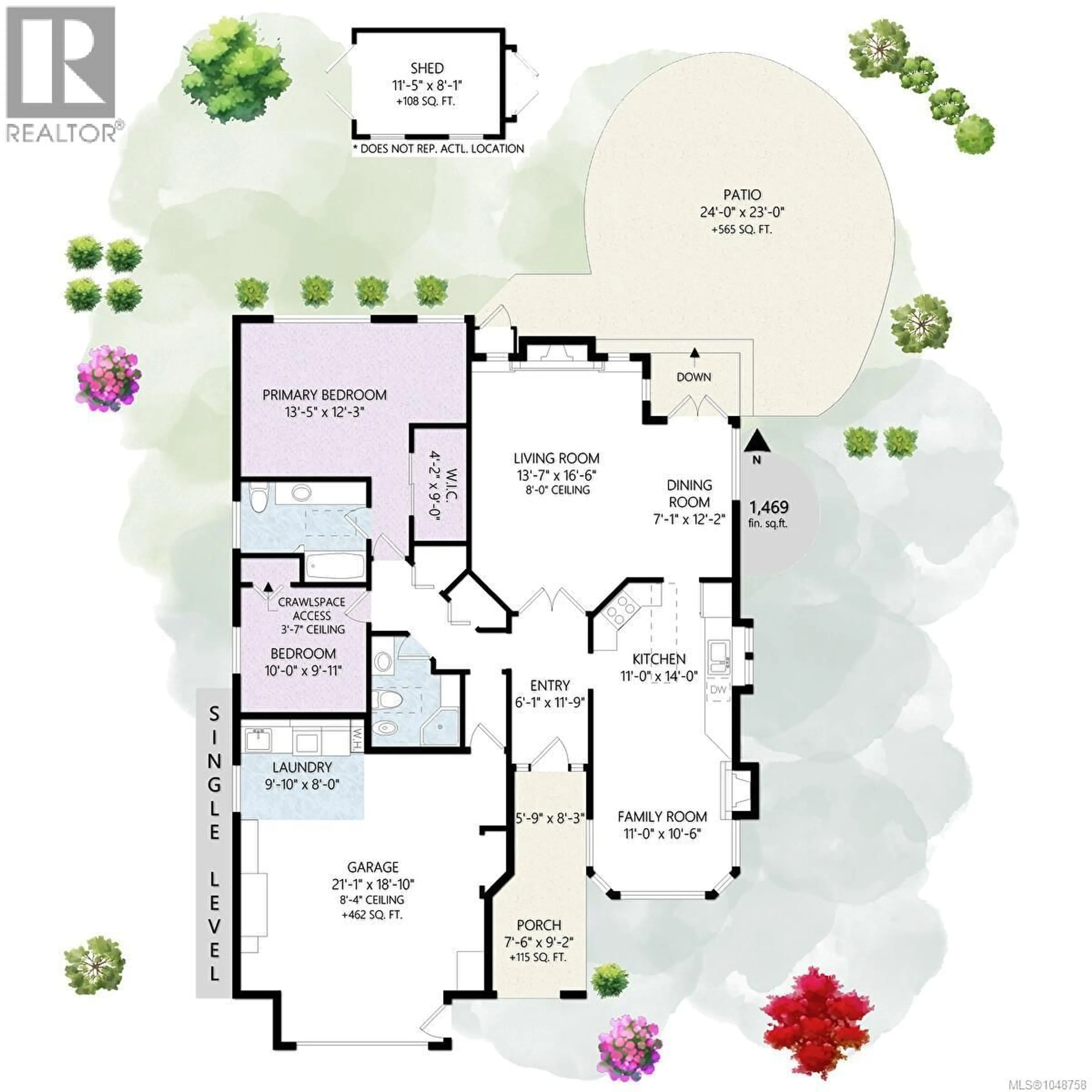 Floor plan for 1112 VIC PLACE, Central Saanich British Columbia V8M1J1