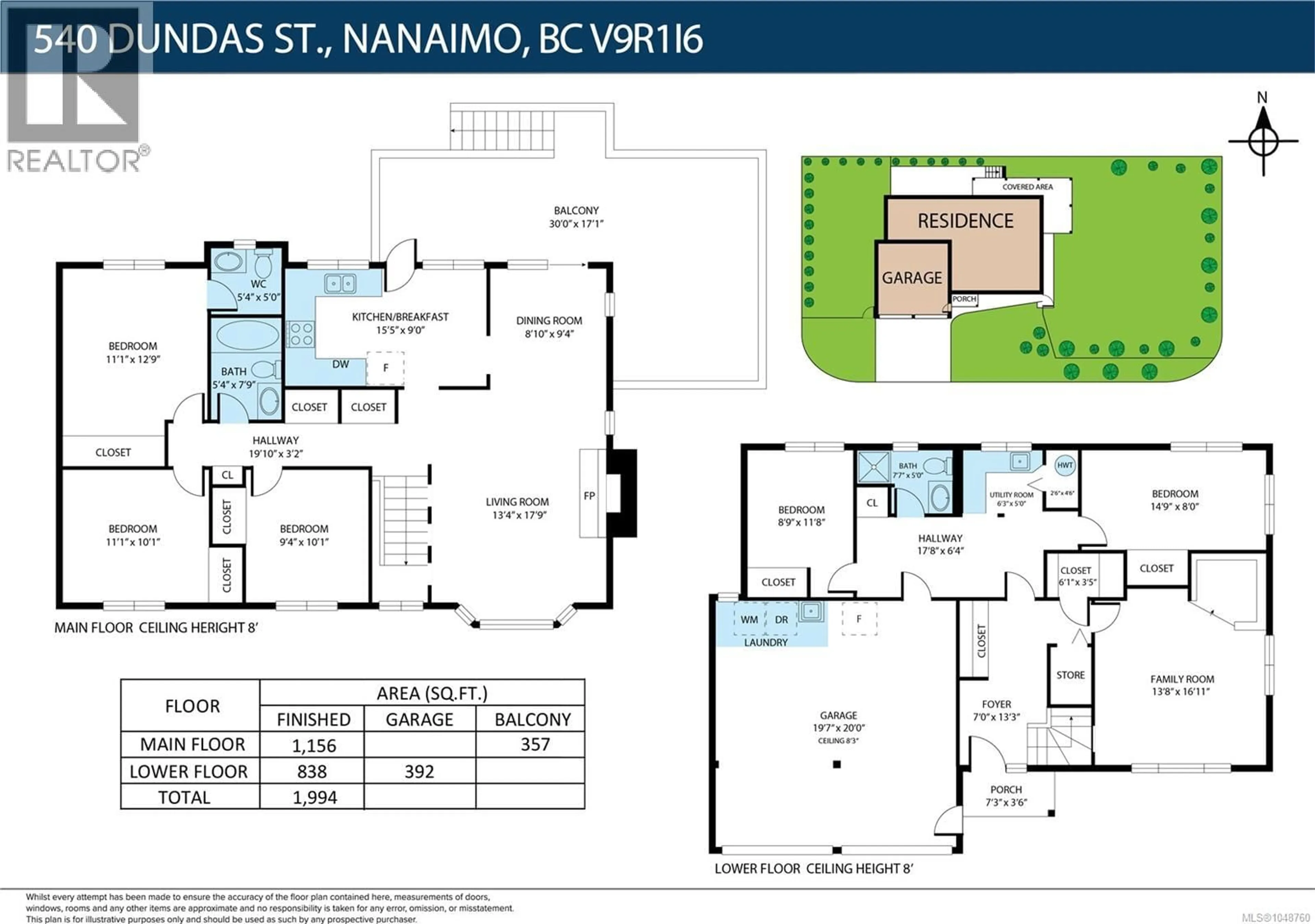 Floor plan for 540 DUNDAS STREET, Nanaimo British Columbia V9T1L6