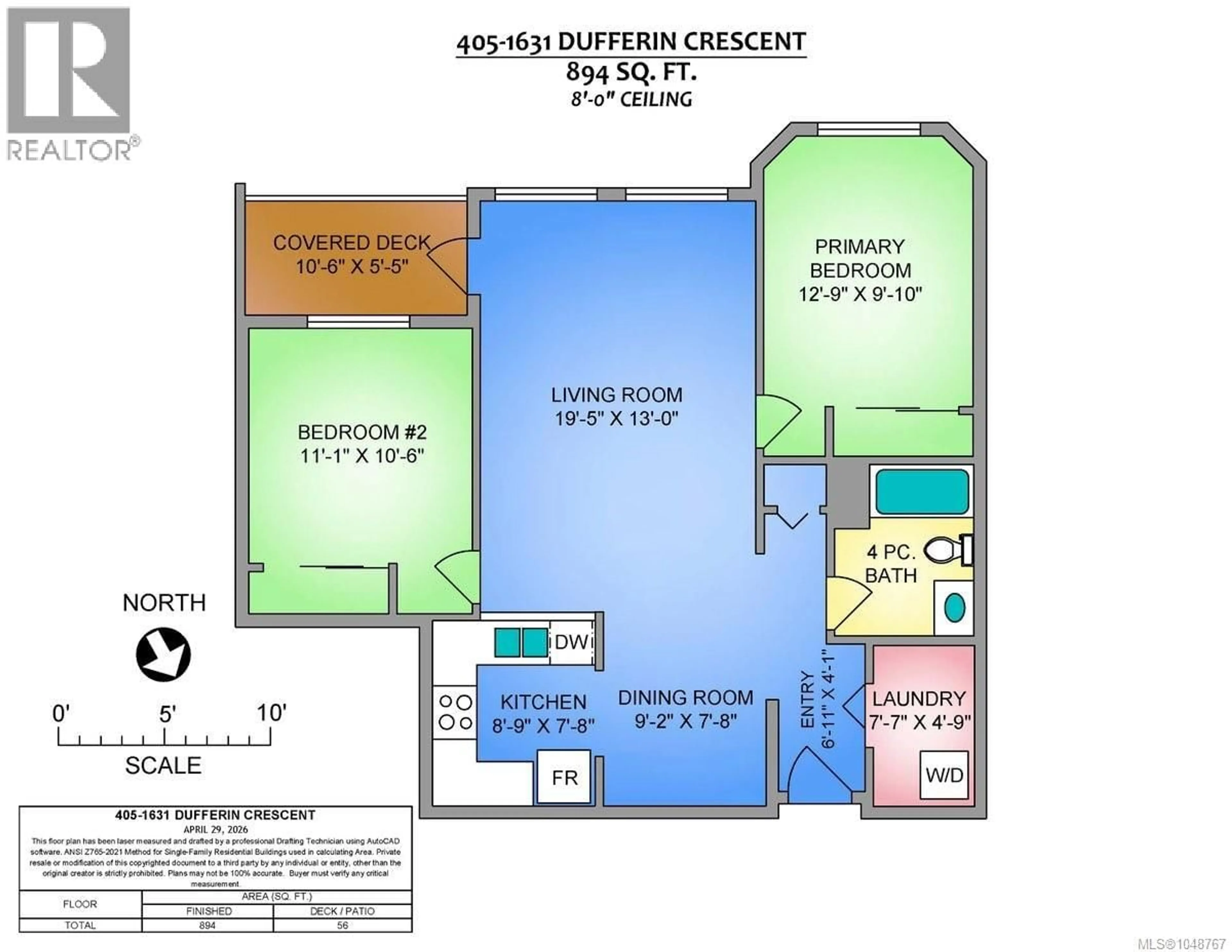 Floor plan for 405 - 1631 DUFFERIN CRESCENT, Nanaimo British Columbia V9S5T4