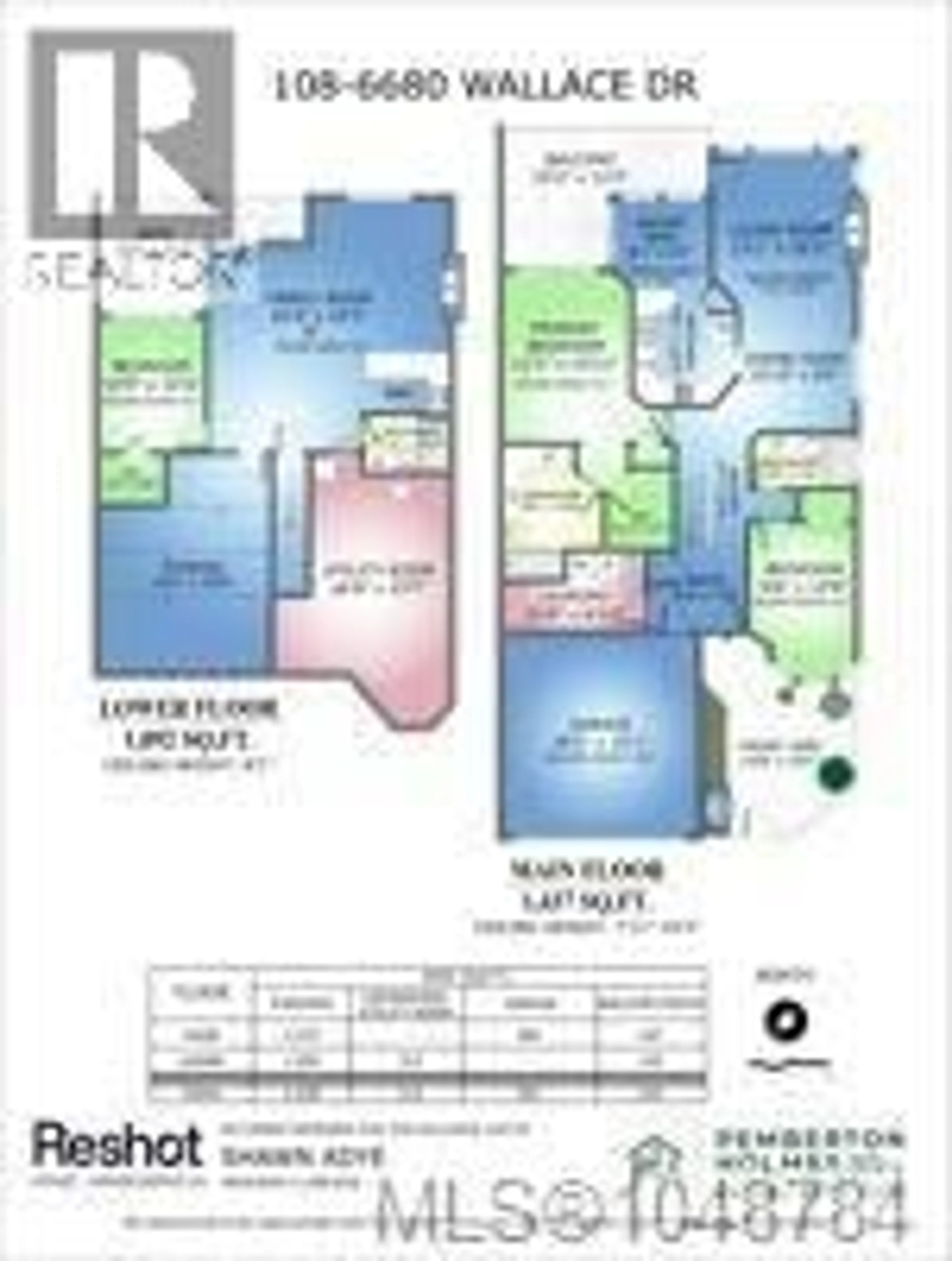 Floor plan for 108 - 6880 WALLACE DRIVE, Central Saanich British Columbia V8M1N8