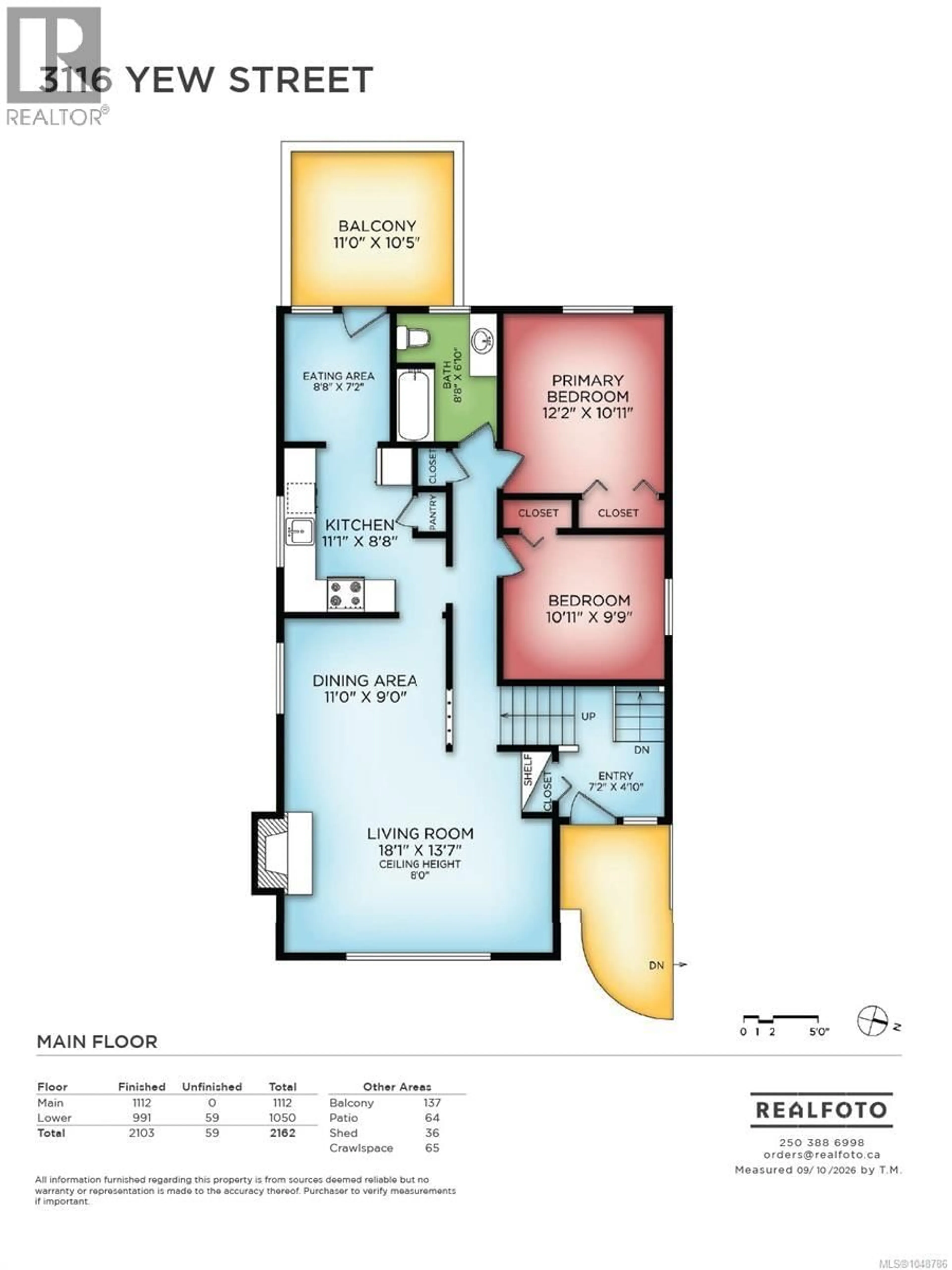 Floor plan for 3116 YEW STREET, Victoria British Columbia V8X5J2