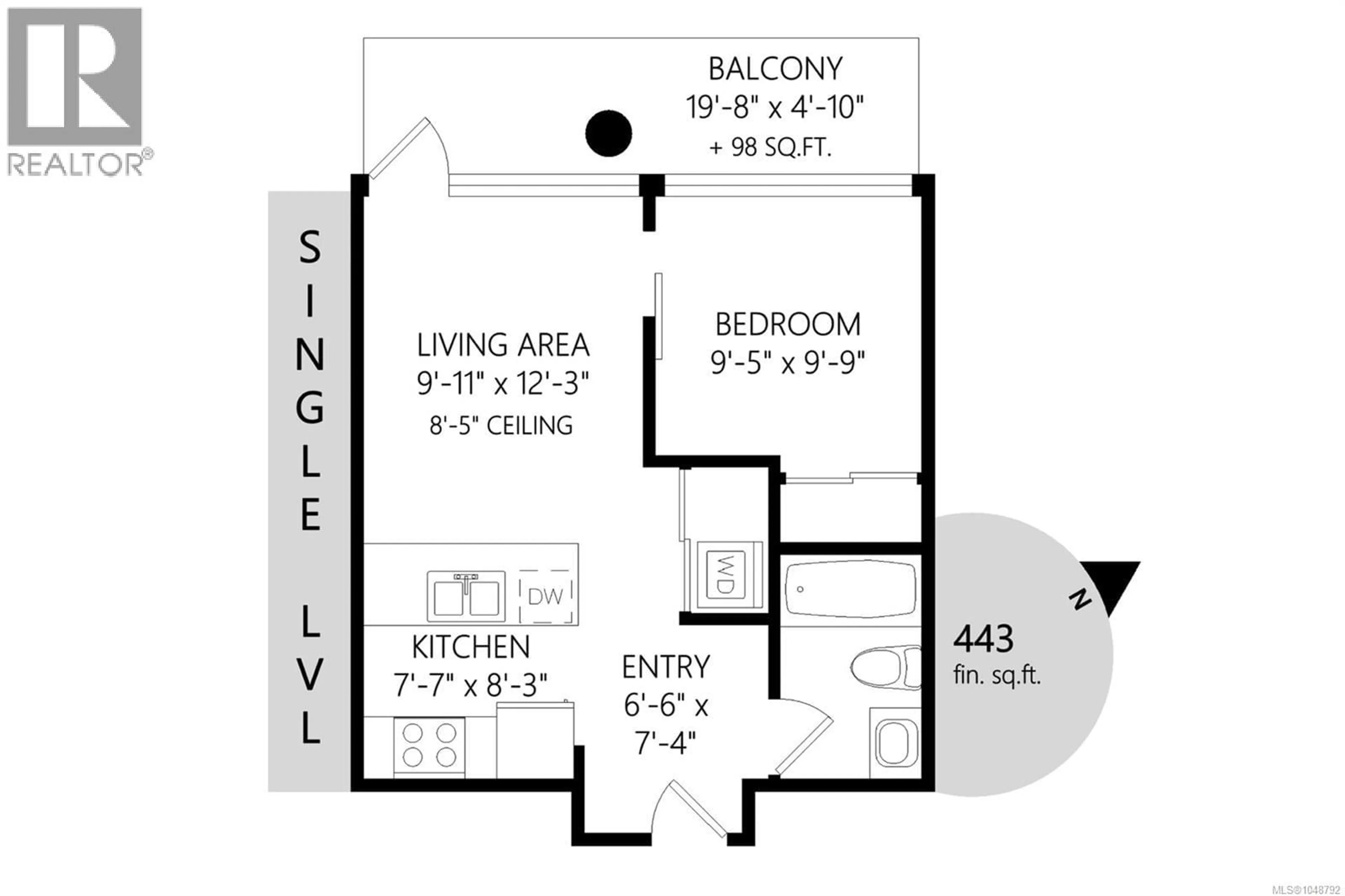 Floor plan for 505 - 834 JOHNSON STREET, Victoria British Columbia V8W1N3