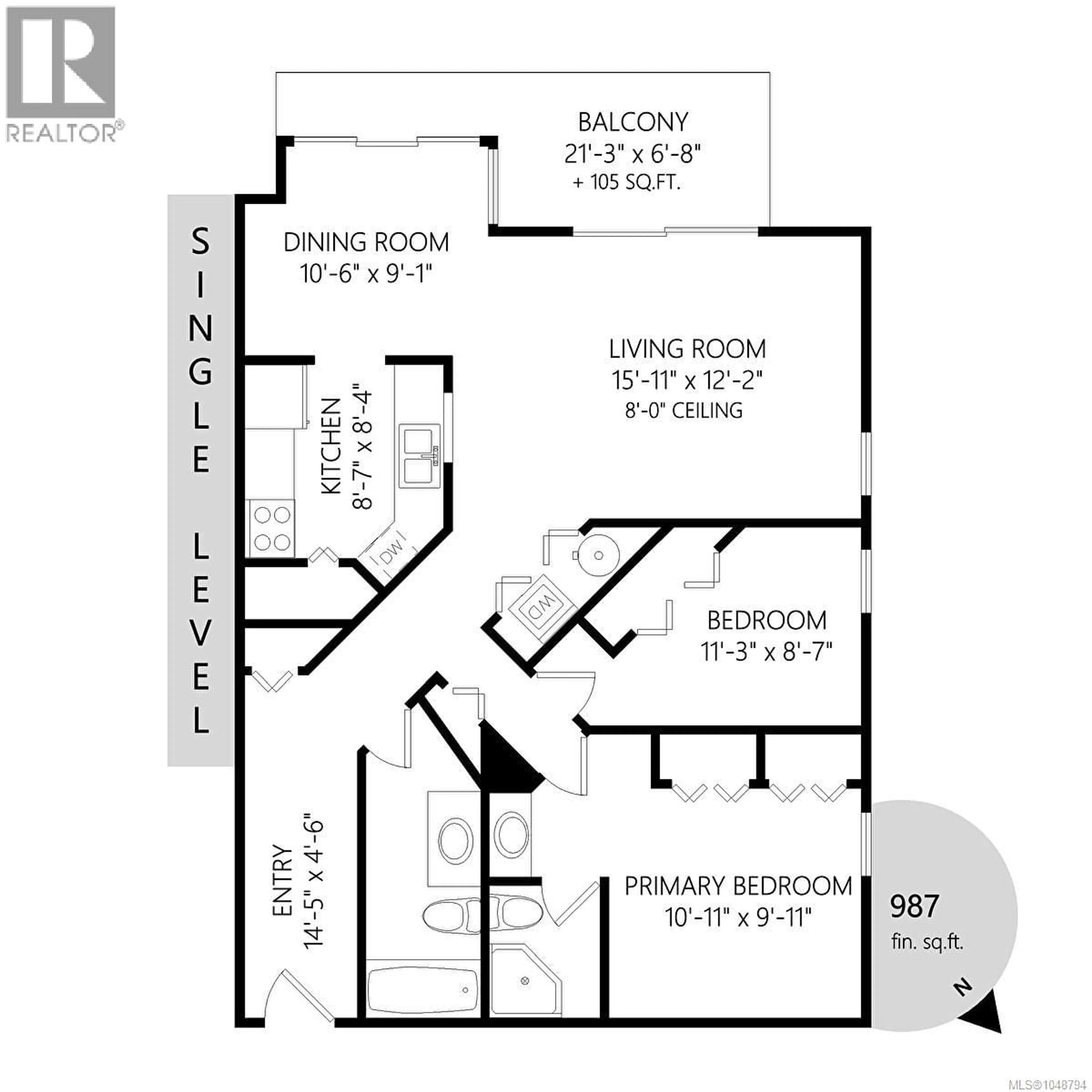 Floor plan for 404 - 4030 QUADRA STREET, Saanich British Columbia V8X1K2