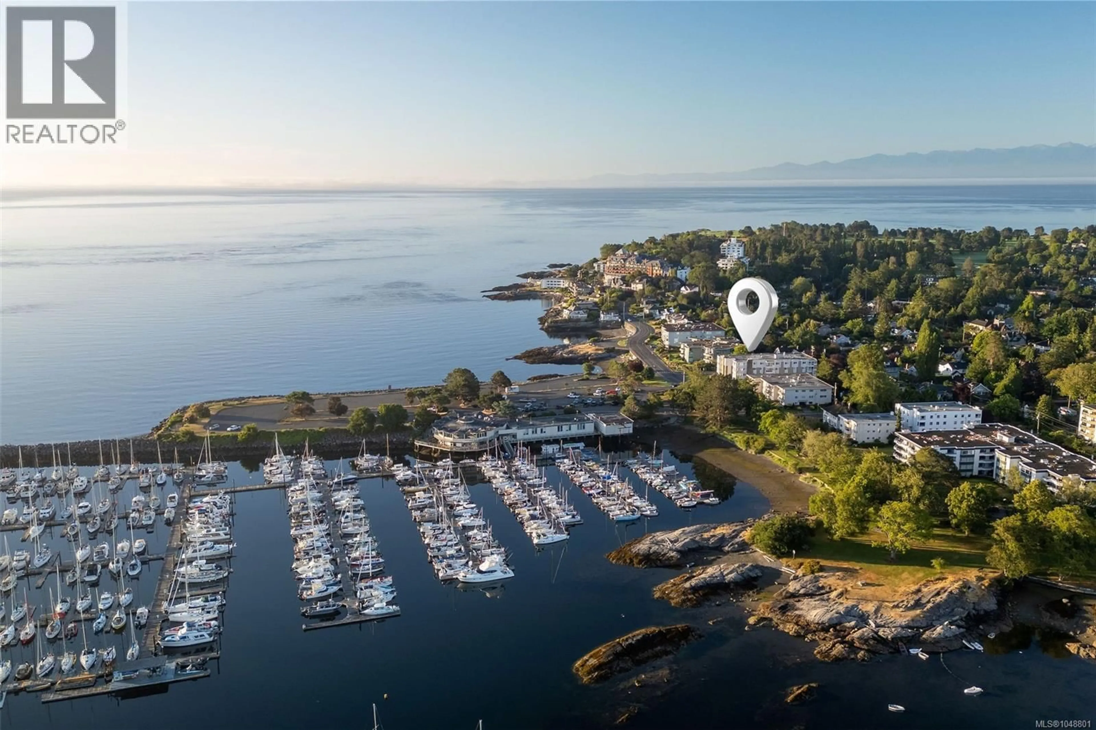 A pic from outside/outdoor area/front of a property/back of a property/a pic from drone, water/lake/river/ocean view for 105 - 1312 BEACH DRIVE, Oak Bay British Columbia V8S2N5