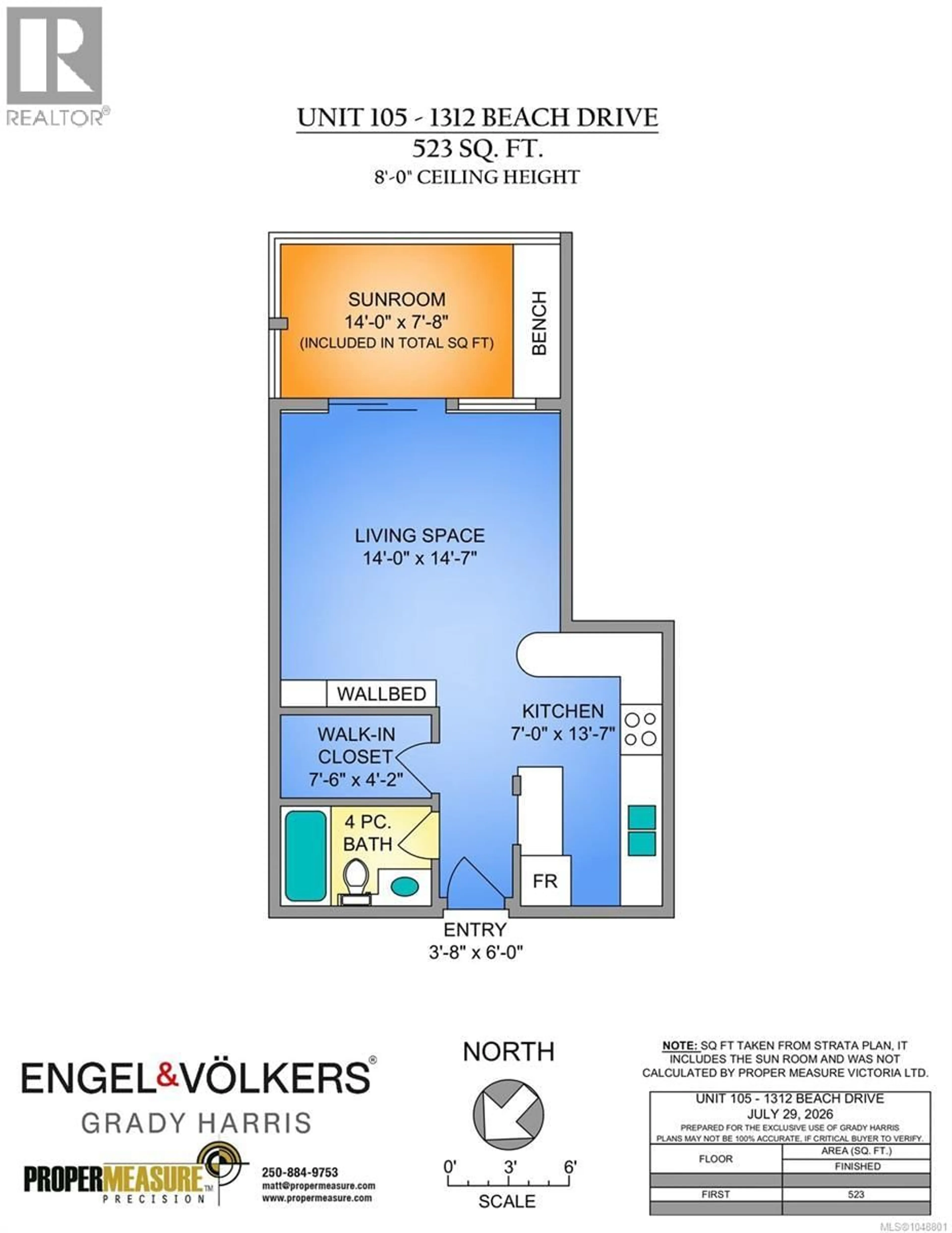 Floor plan for 105 - 1312 BEACH DRIVE, Oak Bay British Columbia V8S2N5