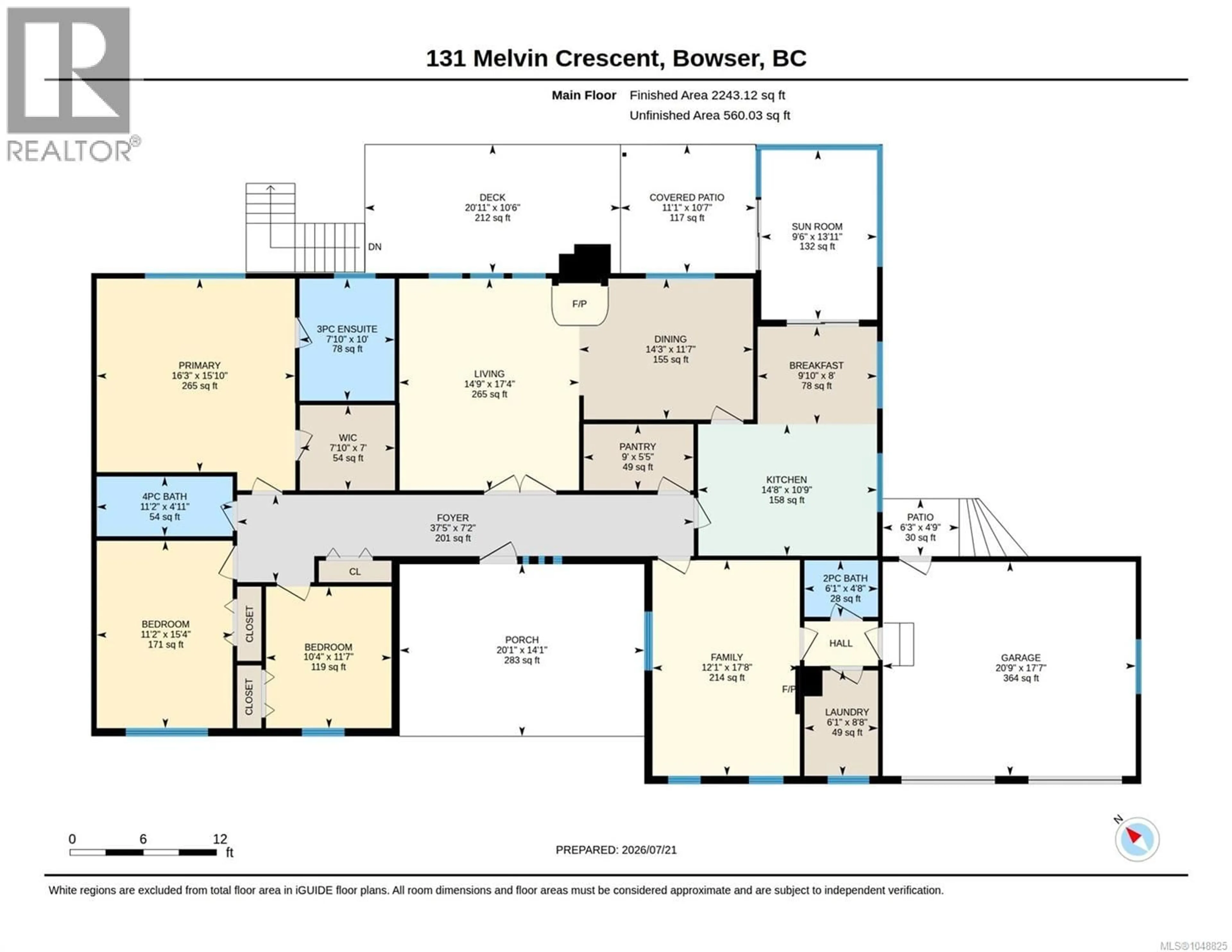 Floor plan for 131 MELVIN CRESCENT, Bowser British Columbia V0R1G0