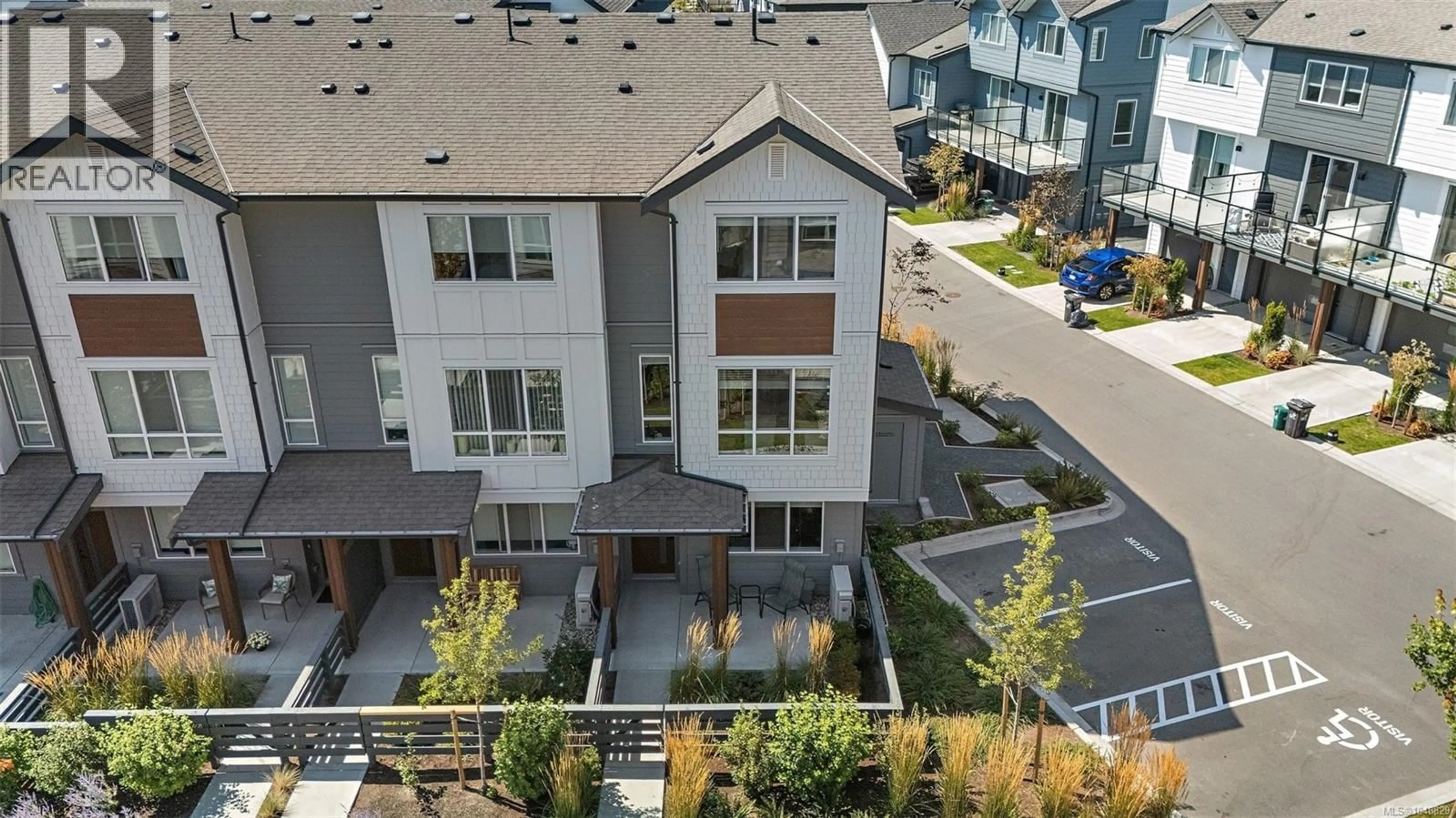 A pic from outside/outdoor area/front of a property/back of a property/a pic from drone, street for 12 - 368 TRADEWINDS AVENUE, Colwood British Columbia V9C0S5