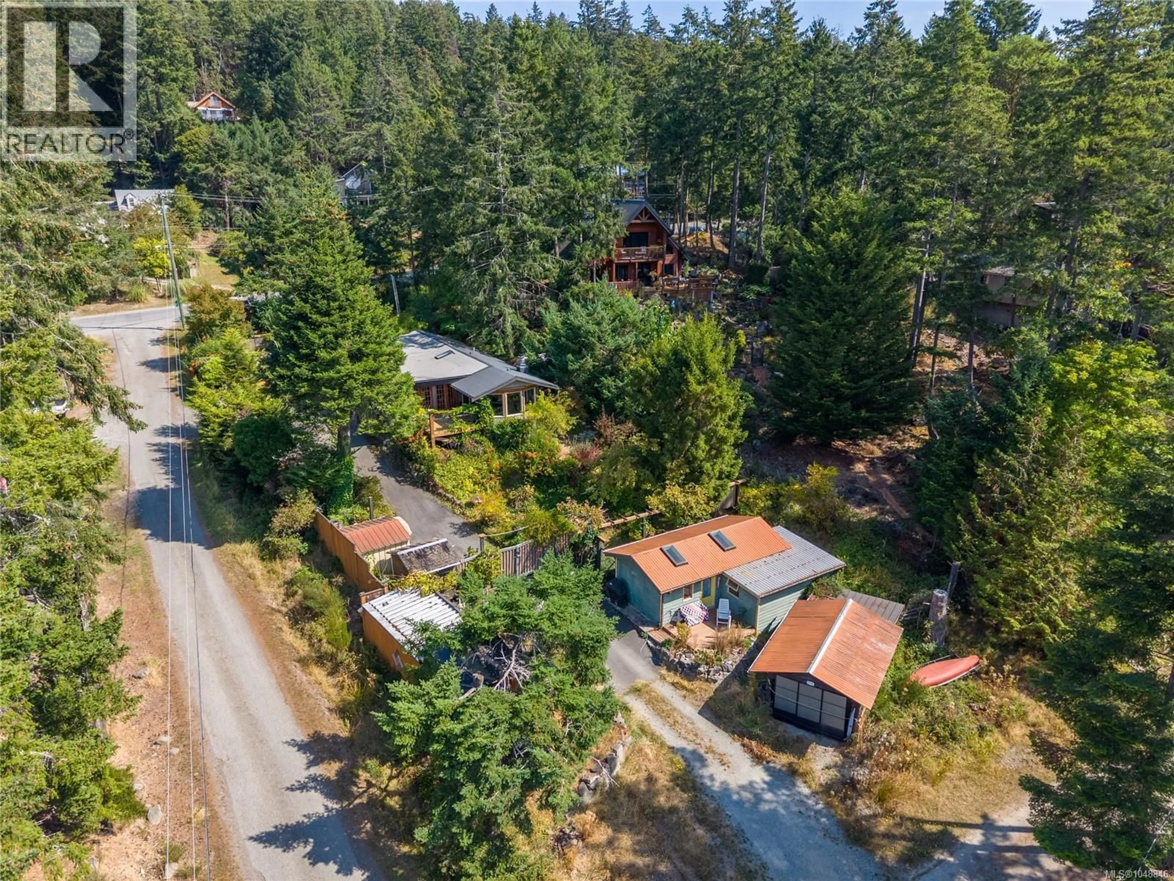 A pic from outside/outdoor area/front of a property/back of a property/a pic from drone, unknown for 3707 ROPE ROAD, Pender Island British Columbia V0N2M2