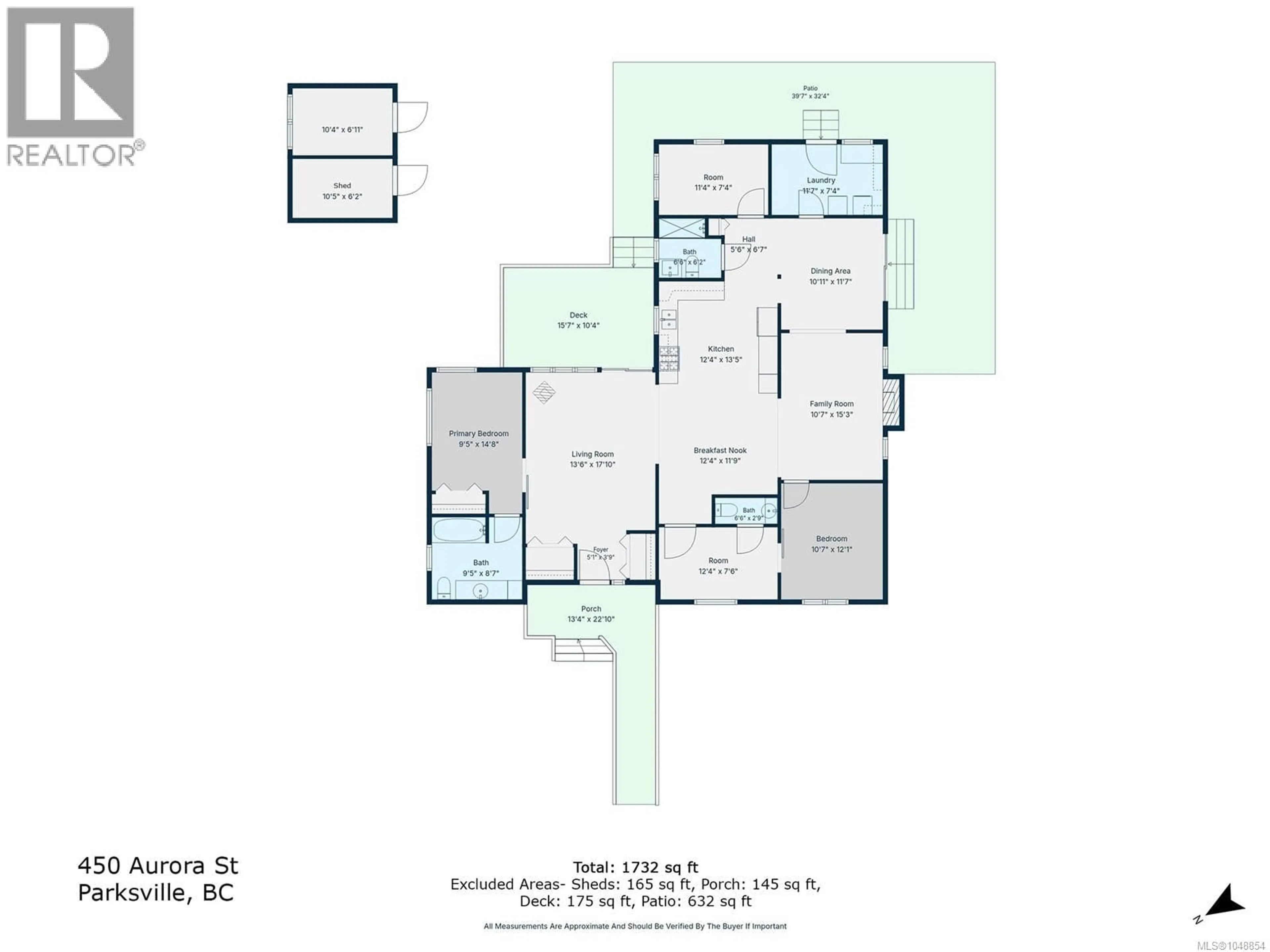 Floor plan for 450 AURORA STREET, Parksville British Columbia V9P1L3