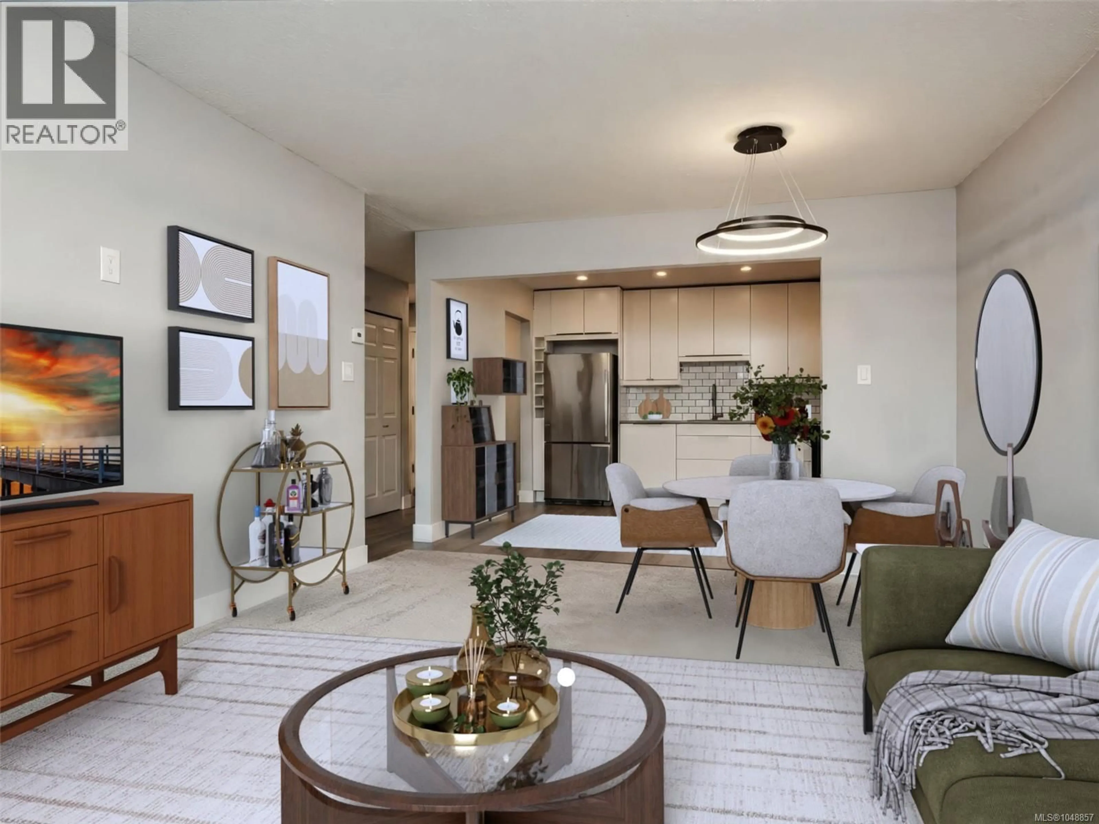 Living room with furniture, ceramic/tile floor for 301 - 3252 GLASGOW AVENUE, Saanich British Columbia V8X1M2