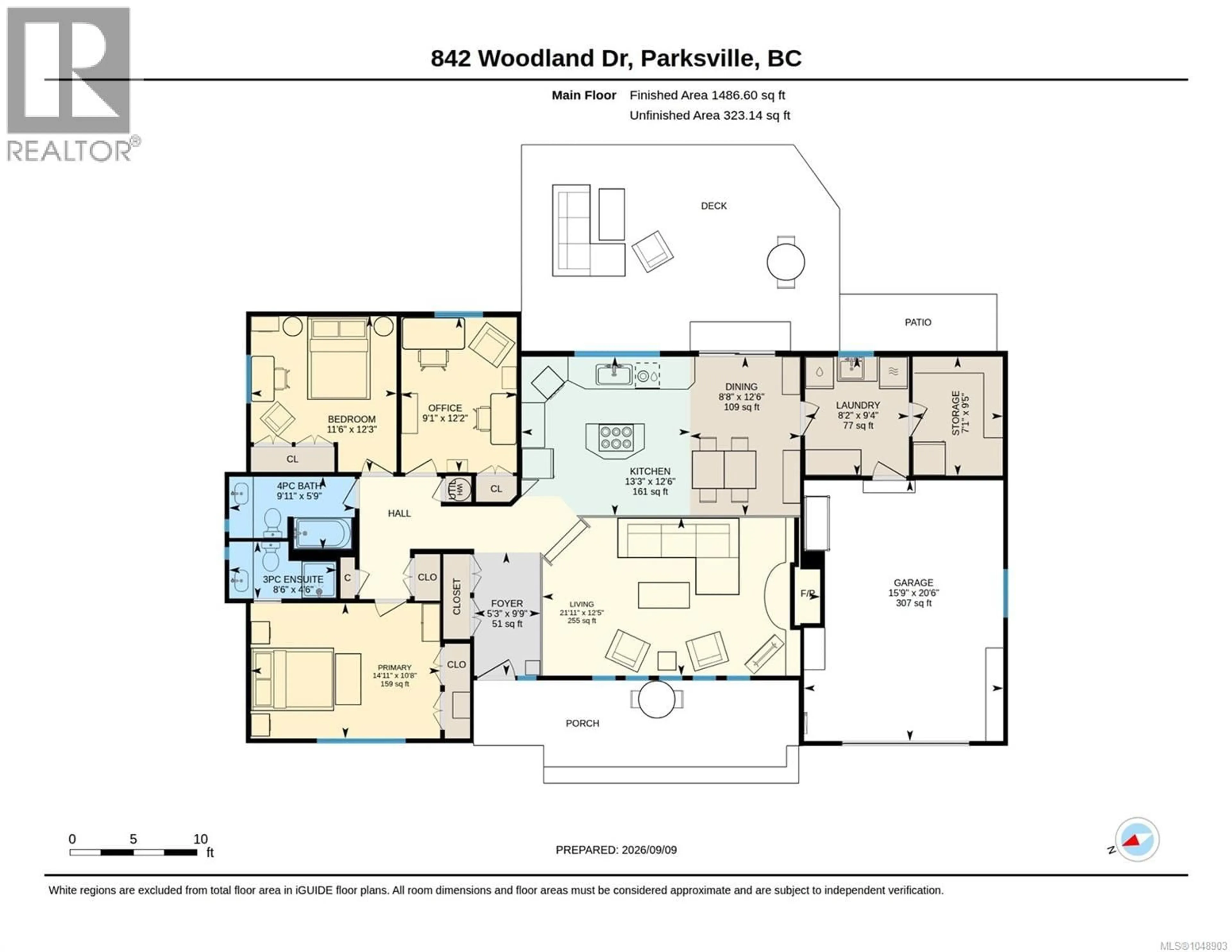 Floor plan for 842 WOODLAND DRIVE, Parksville British Columbia V9P1Z2
