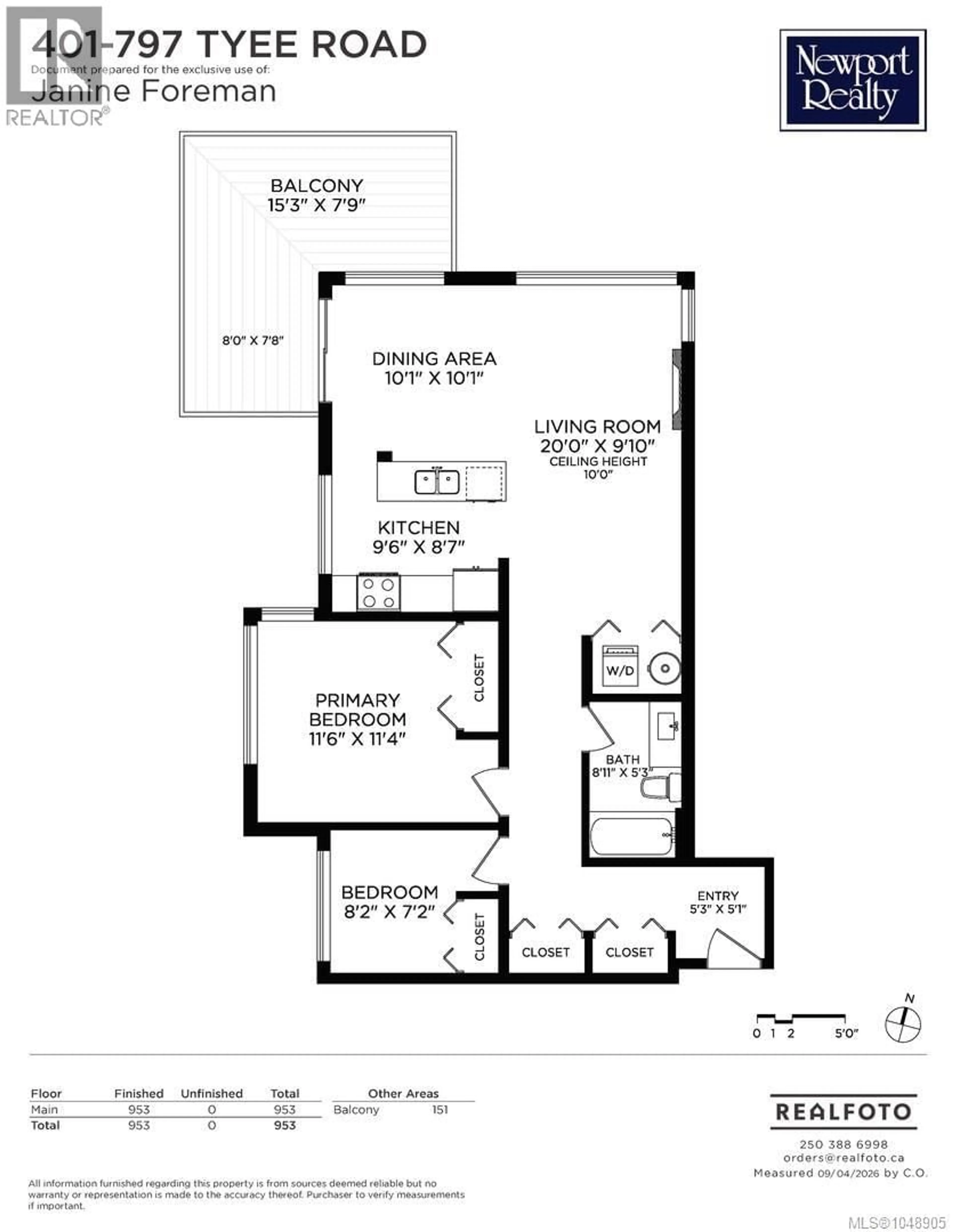 Floor plan for 401 - 797 TYEE ROAD, Victoria British Columbia V9A7R4