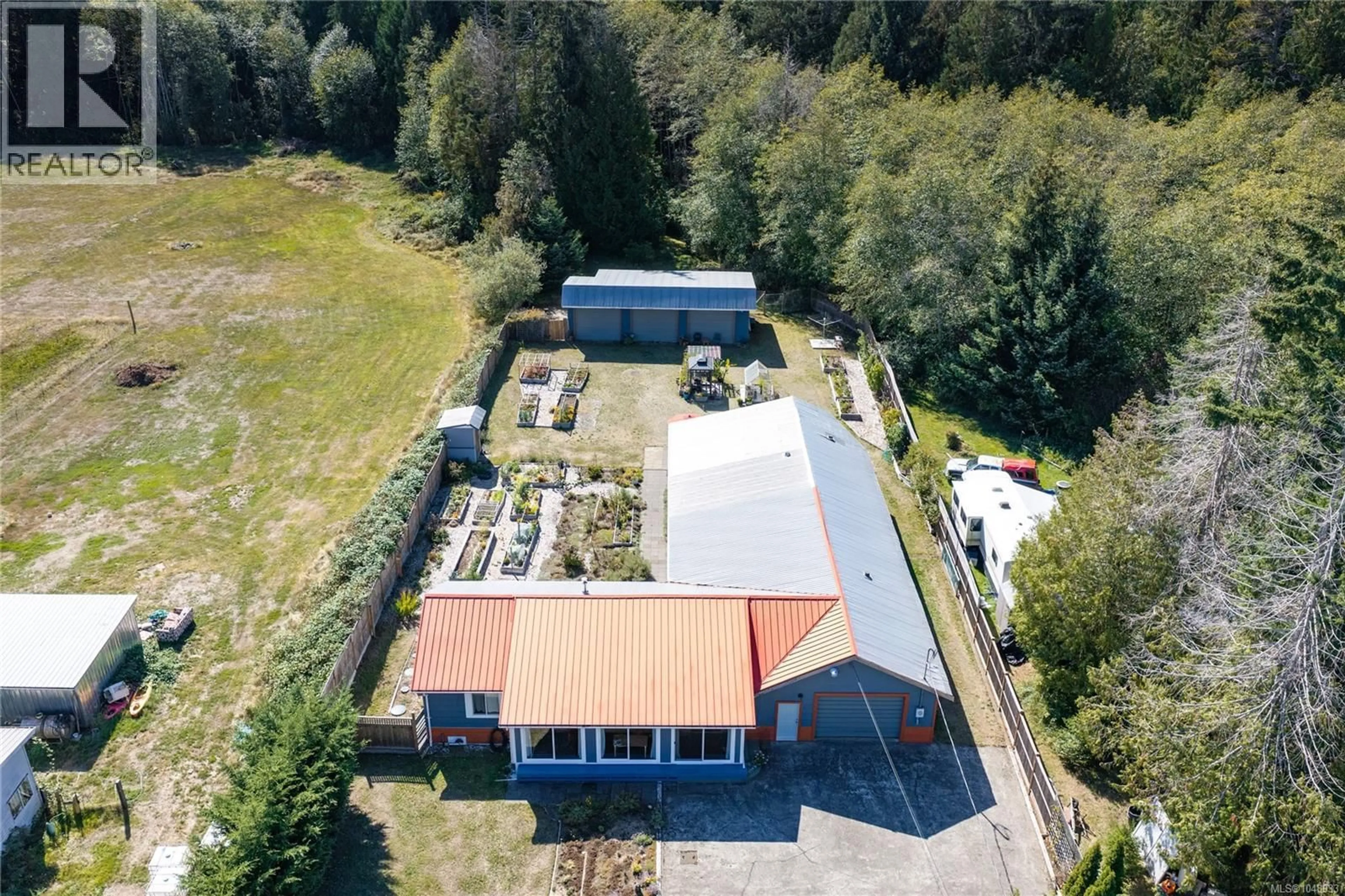 A pic from outside/outdoor area/front of a property/back of a property/a pic from drone, building for 5212 GAINSBERG ROAD, Bowser British Columbia V0R1G0