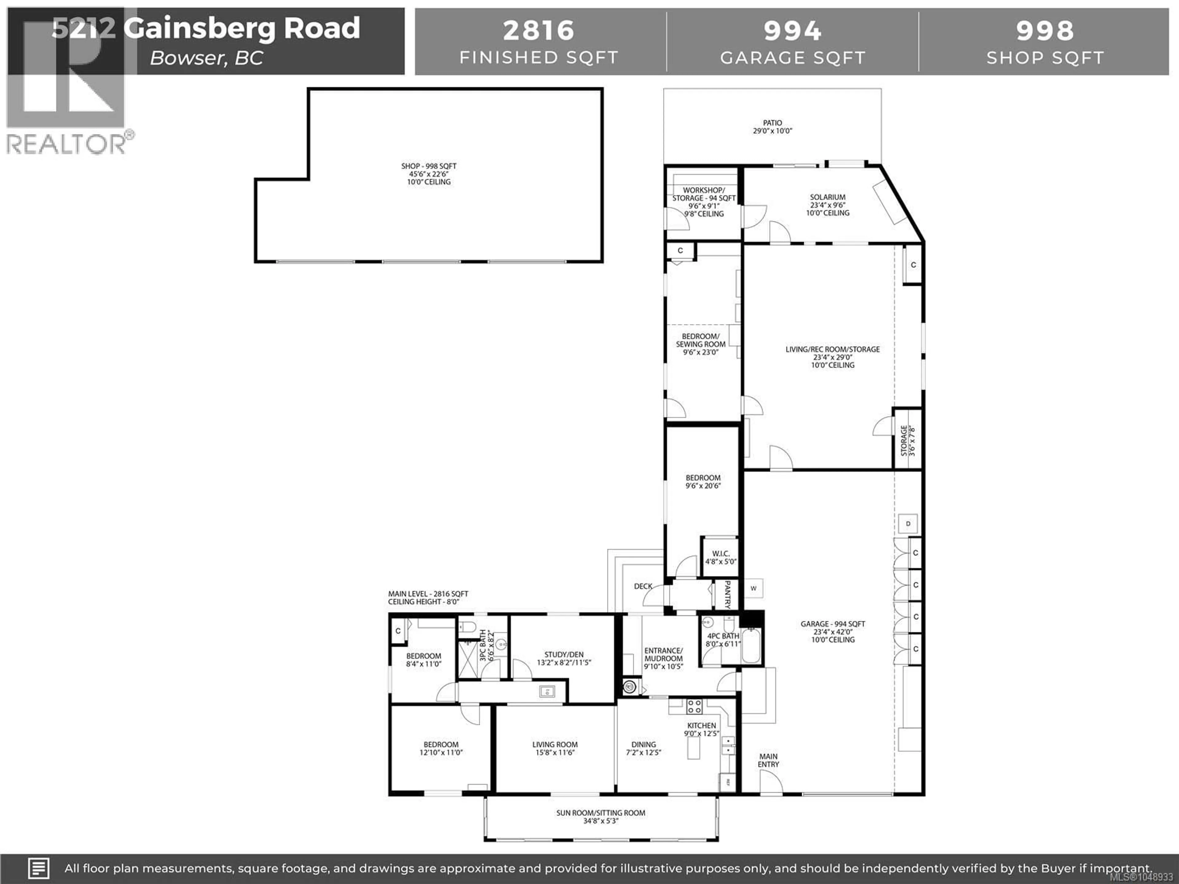 Floor plan for 5212 GAINSBERG ROAD, Bowser British Columbia V0R1G0