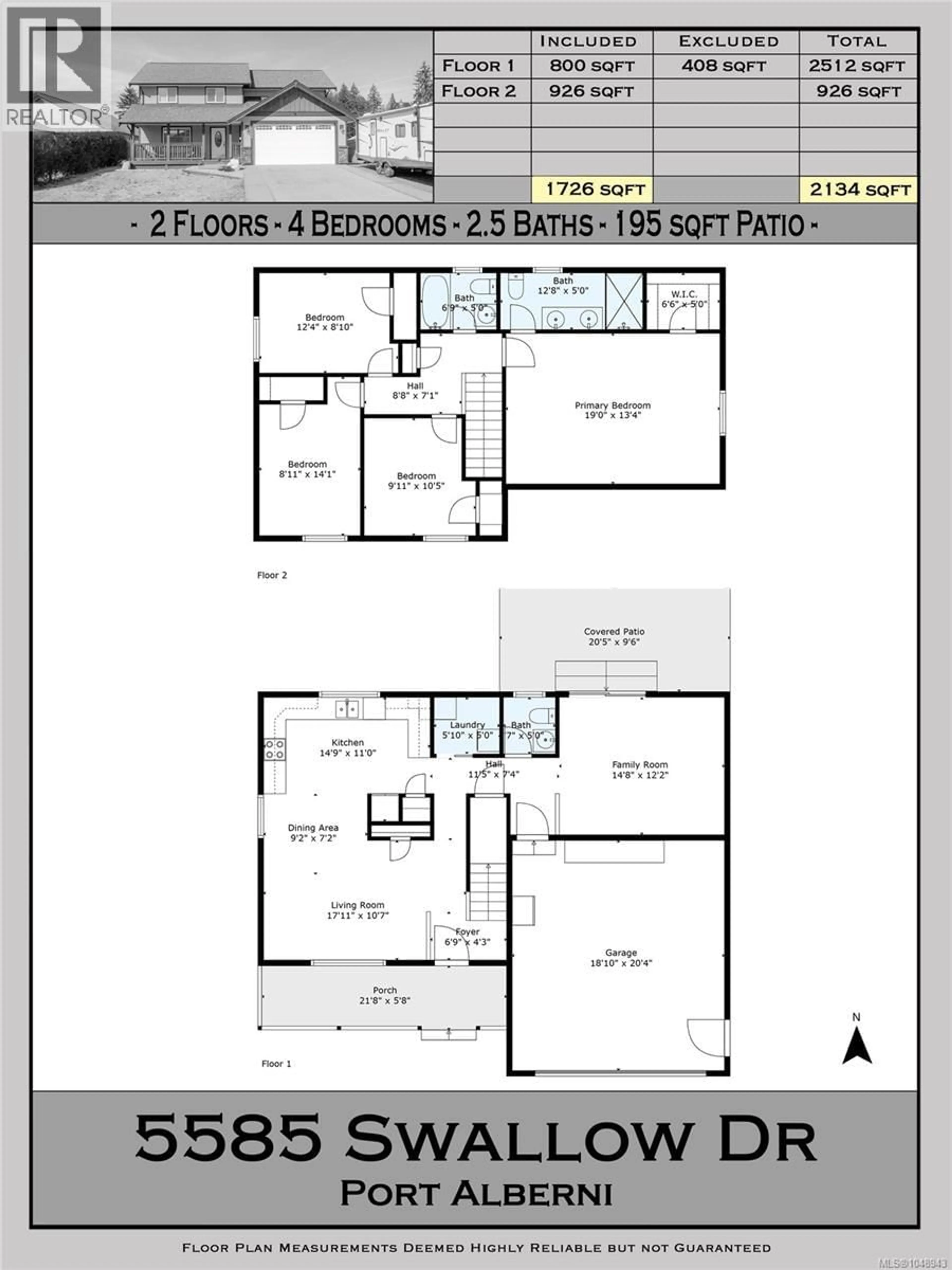 Floor plan for 5585 SWALLOW DRIVE, Port Alberni British Columbia V9Y7H1