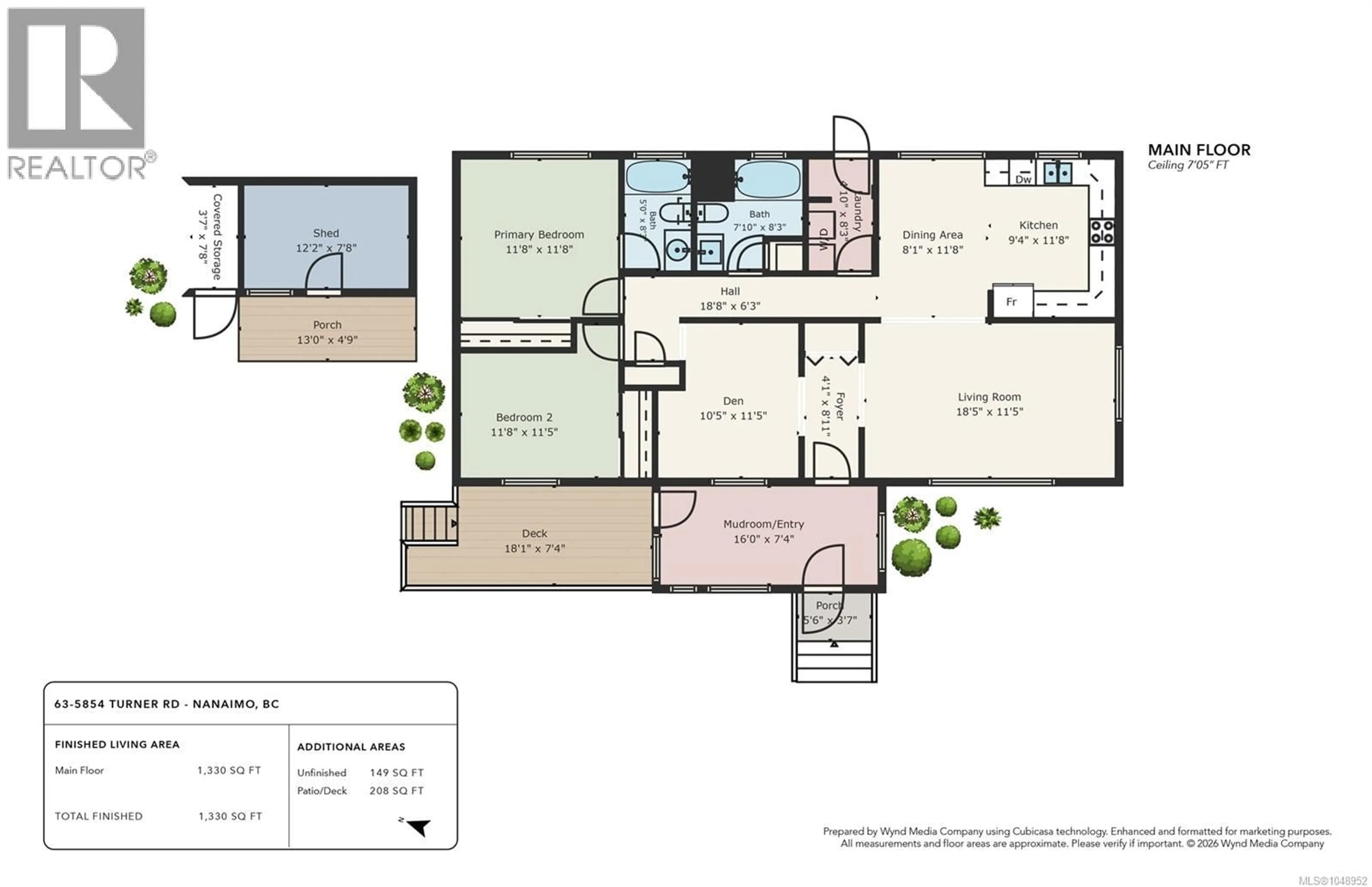 Floor plan for 63 - 5854 TURNER ROAD, Nanaimo British Columbia V9T2N6