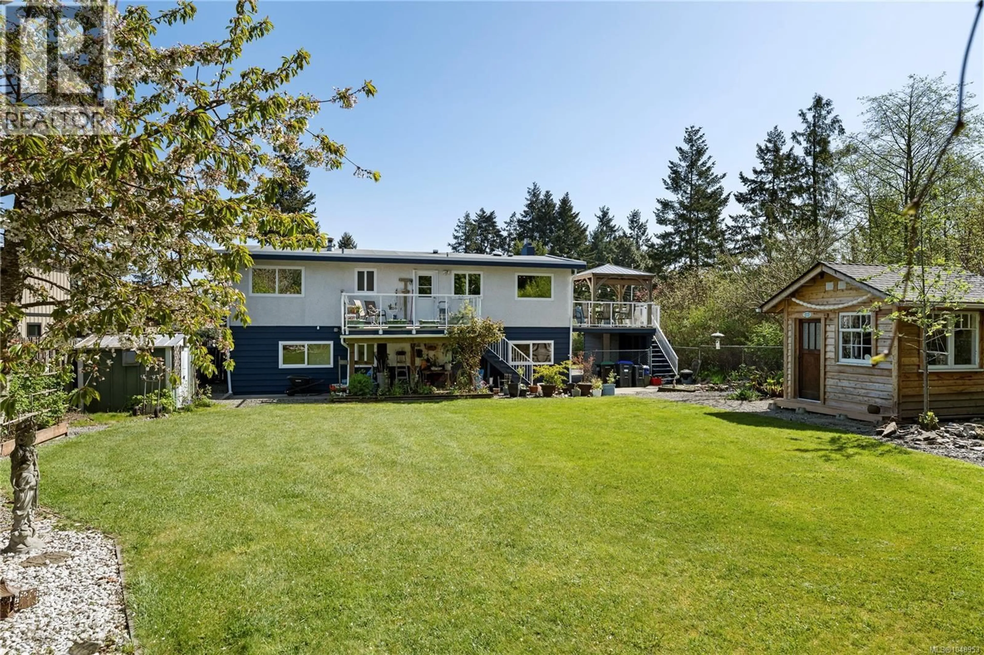 A pic from outside/outdoor area/front of a property/back of a property/a pic from drone, water/lake/river/ocean view for 1677 ACACIA ROAD, Nanoose Bay British Columbia V9P9C6
