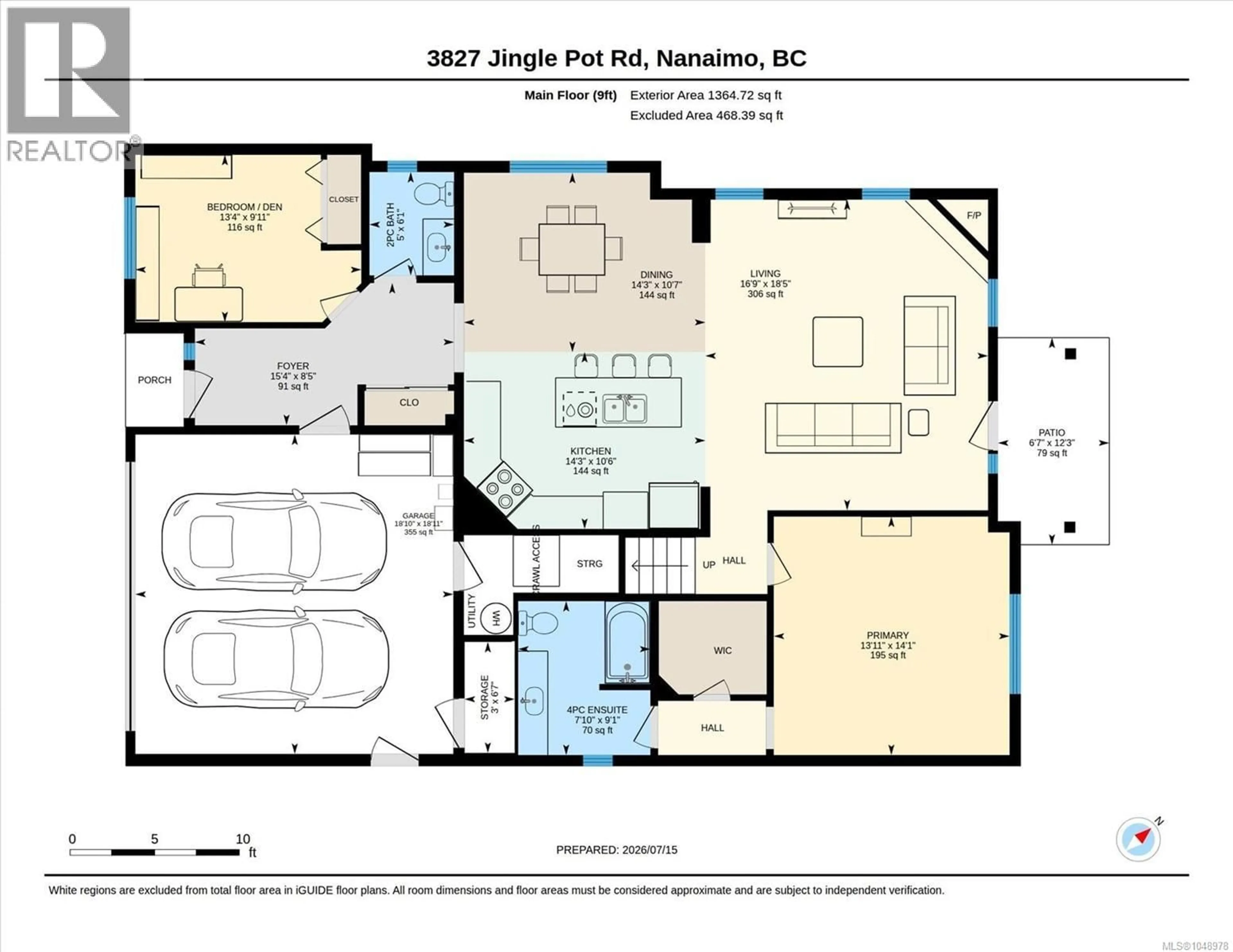 Floor plan for 3827 JINGLE POT ROAD, Nanaimo British Columbia V9T5R1