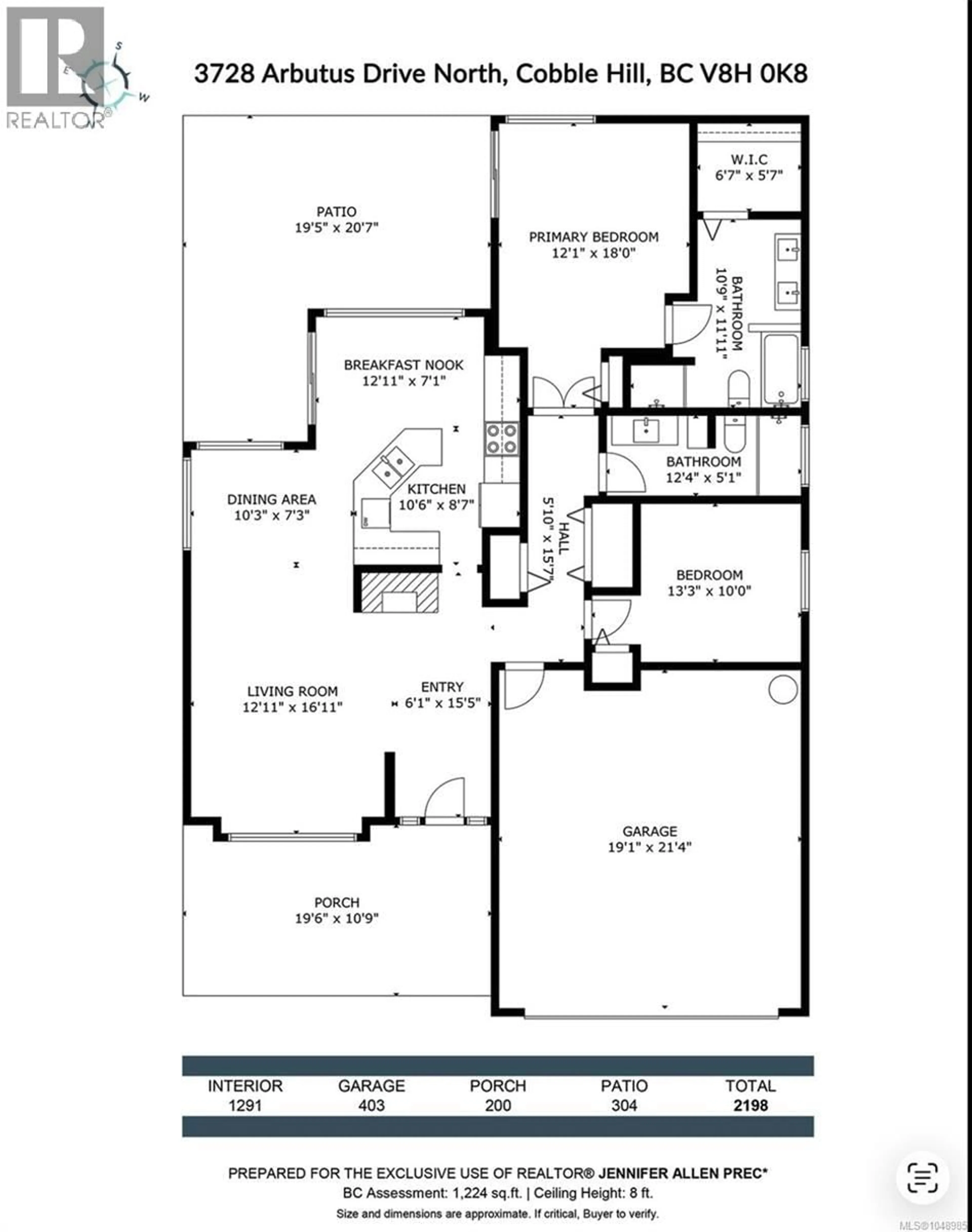 Floor plan for 3728 ARBUTUS DRIVE NORTH, Cobble Hill British Columbia V8H0K8