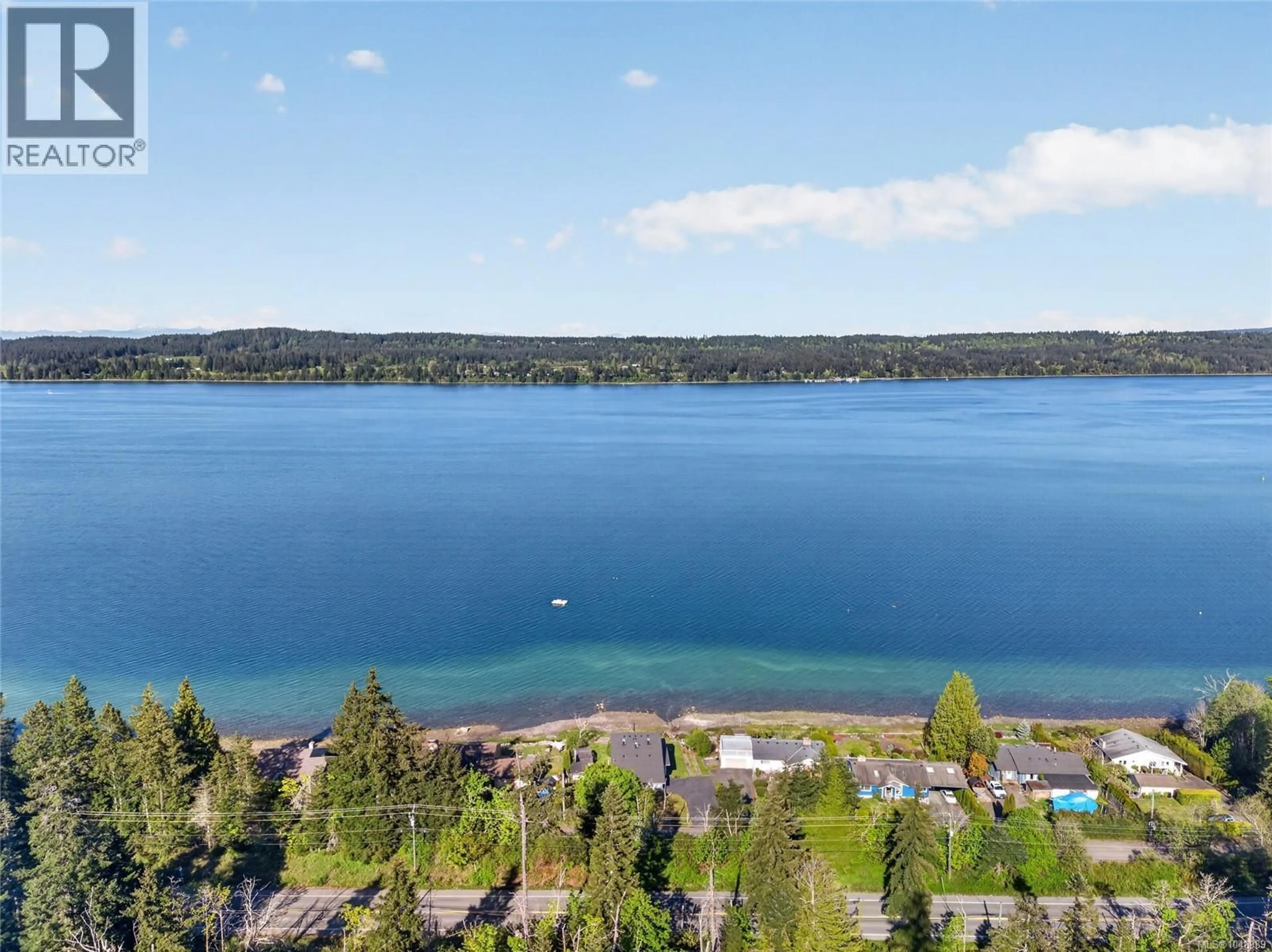 A pic from outside/outdoor area/front of a property/back of a property/a pic from drone, water/lake/river/ocean view for 6768 BUCKLEY BAY FRONTAGE ROAD WEST, Fanny Bay British Columbia V0R1W0