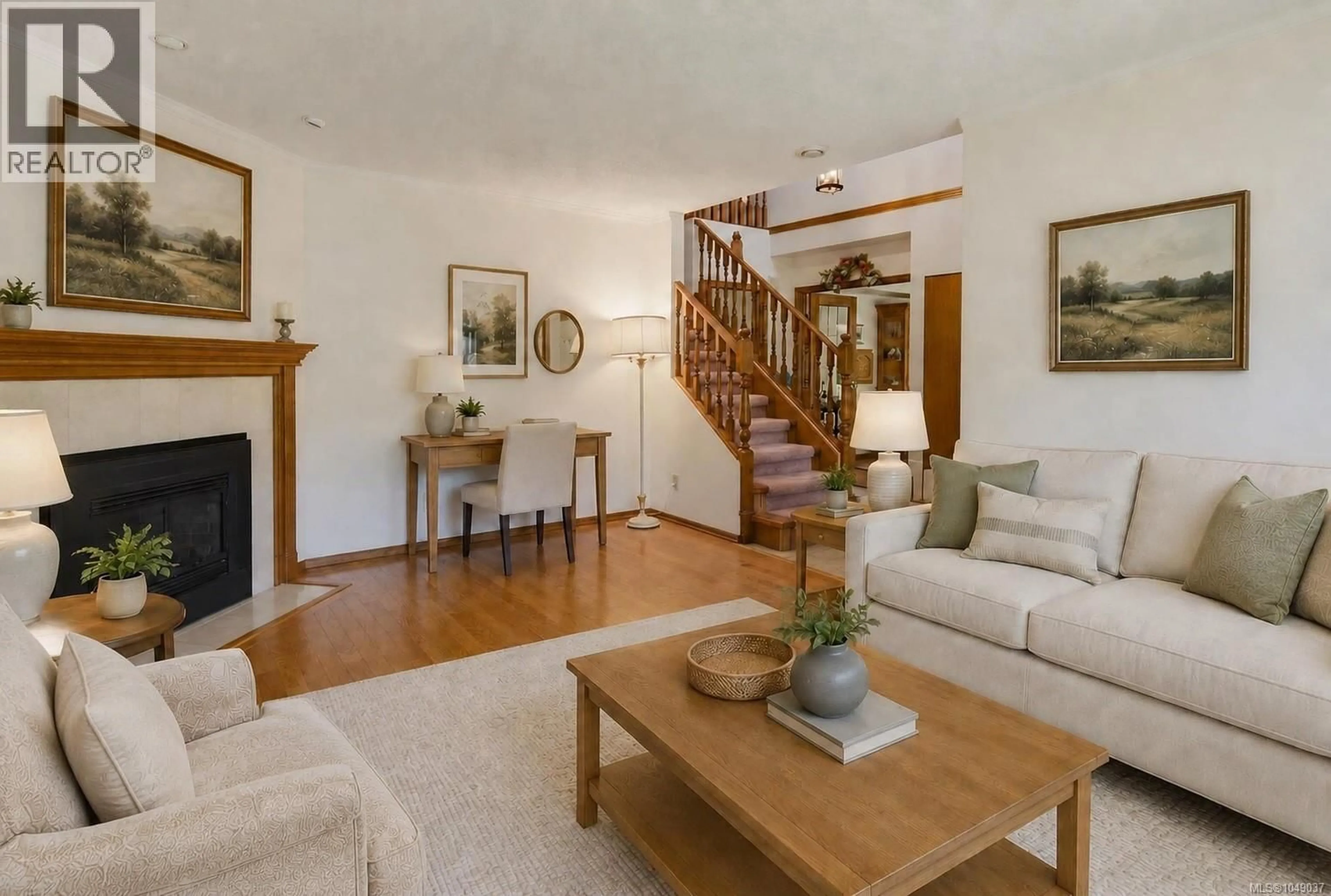 Living room with furniture, wood/laminate floor for 3141 ANTROBUS CRESCENT, Colwood British Columbia V9B5P4
