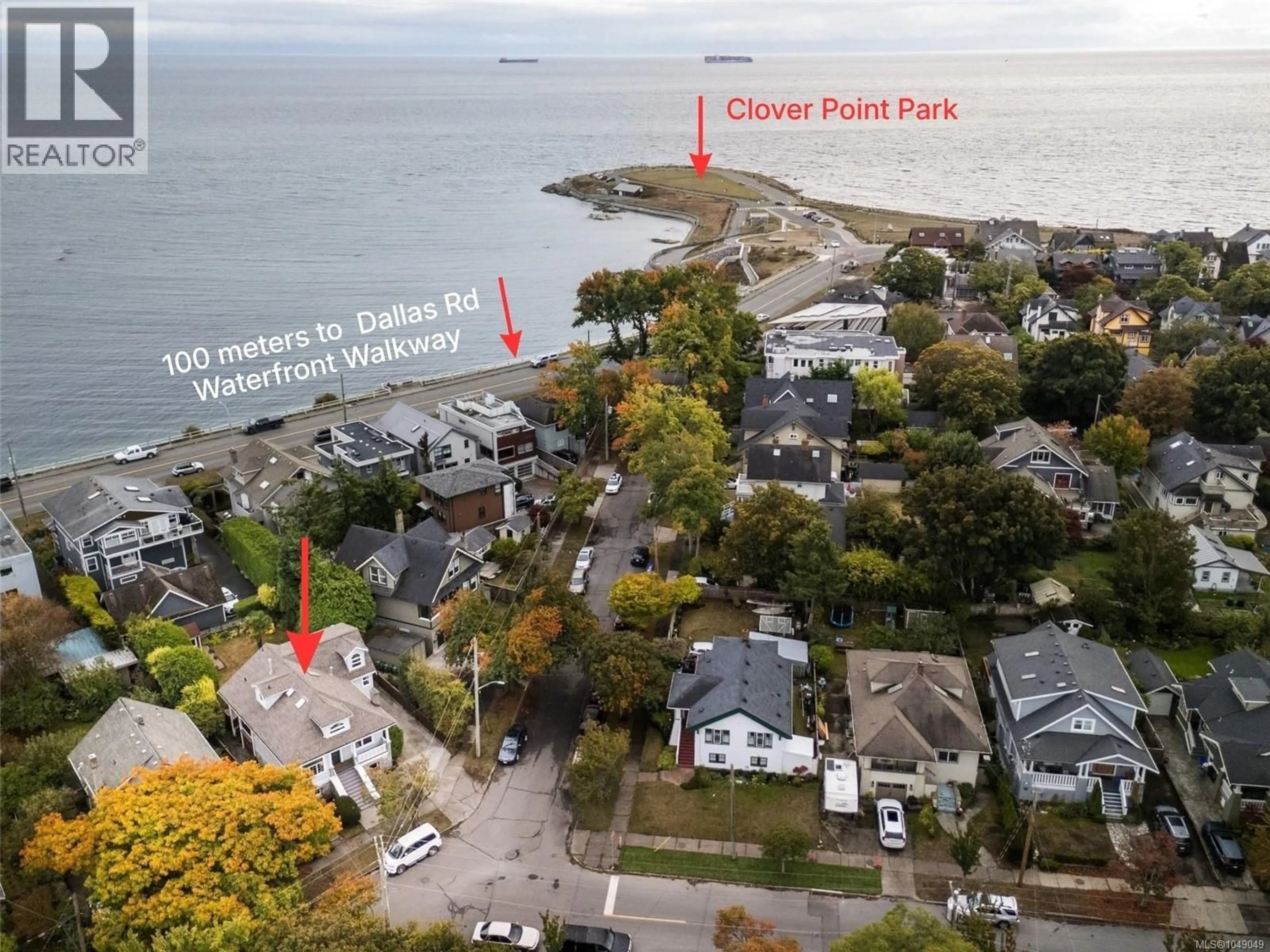 A pic from outside/outdoor area/front of a property/back of a property/a pic from drone, water/lake/river/ocean view for 103 BUSHBY STREET, Victoria British Columbia V8S1B3