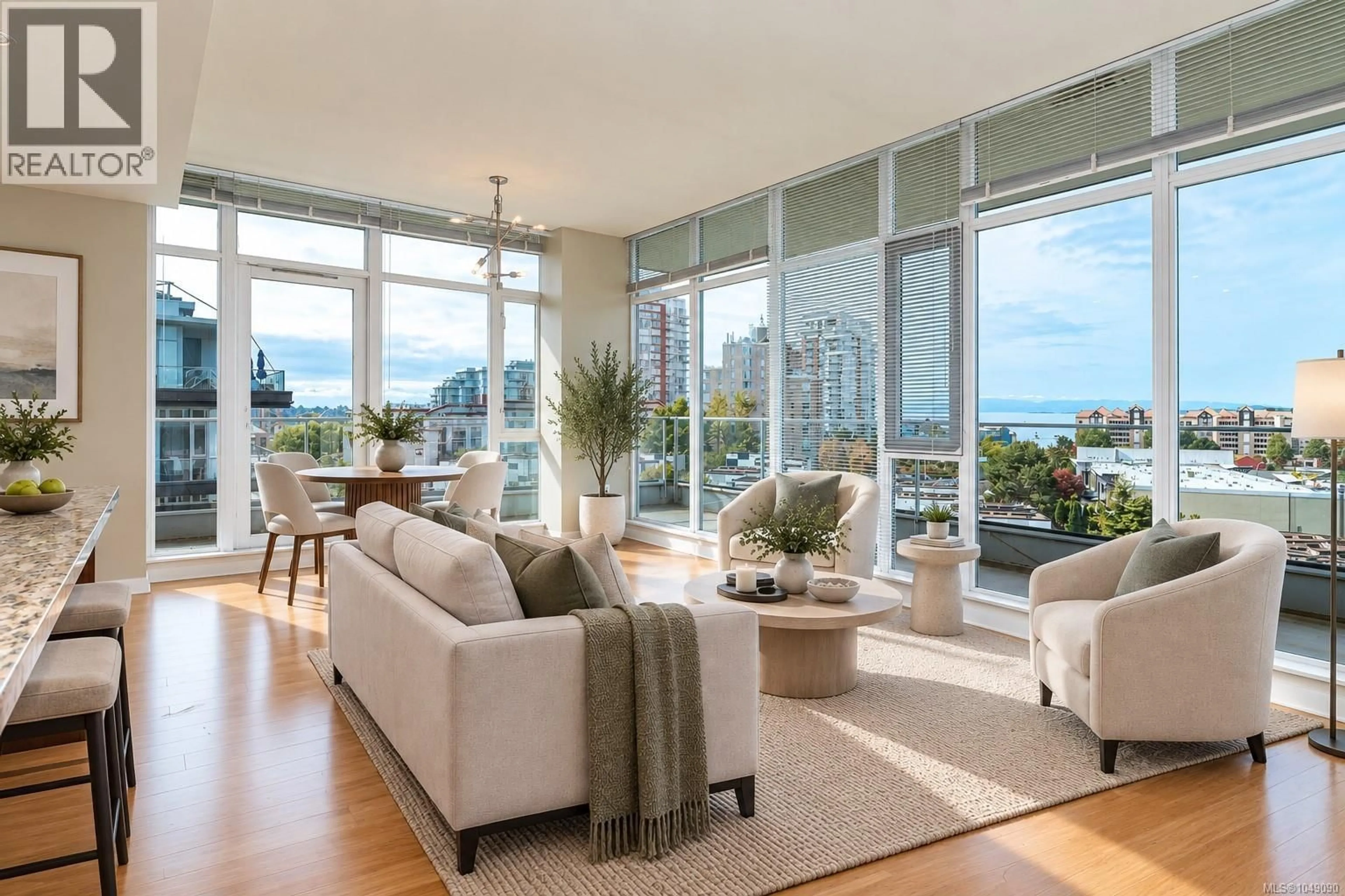 Living room with furniture, unknown for 901 - 379 TYEE ROAD, Victoria British Columbia V9A0B4
