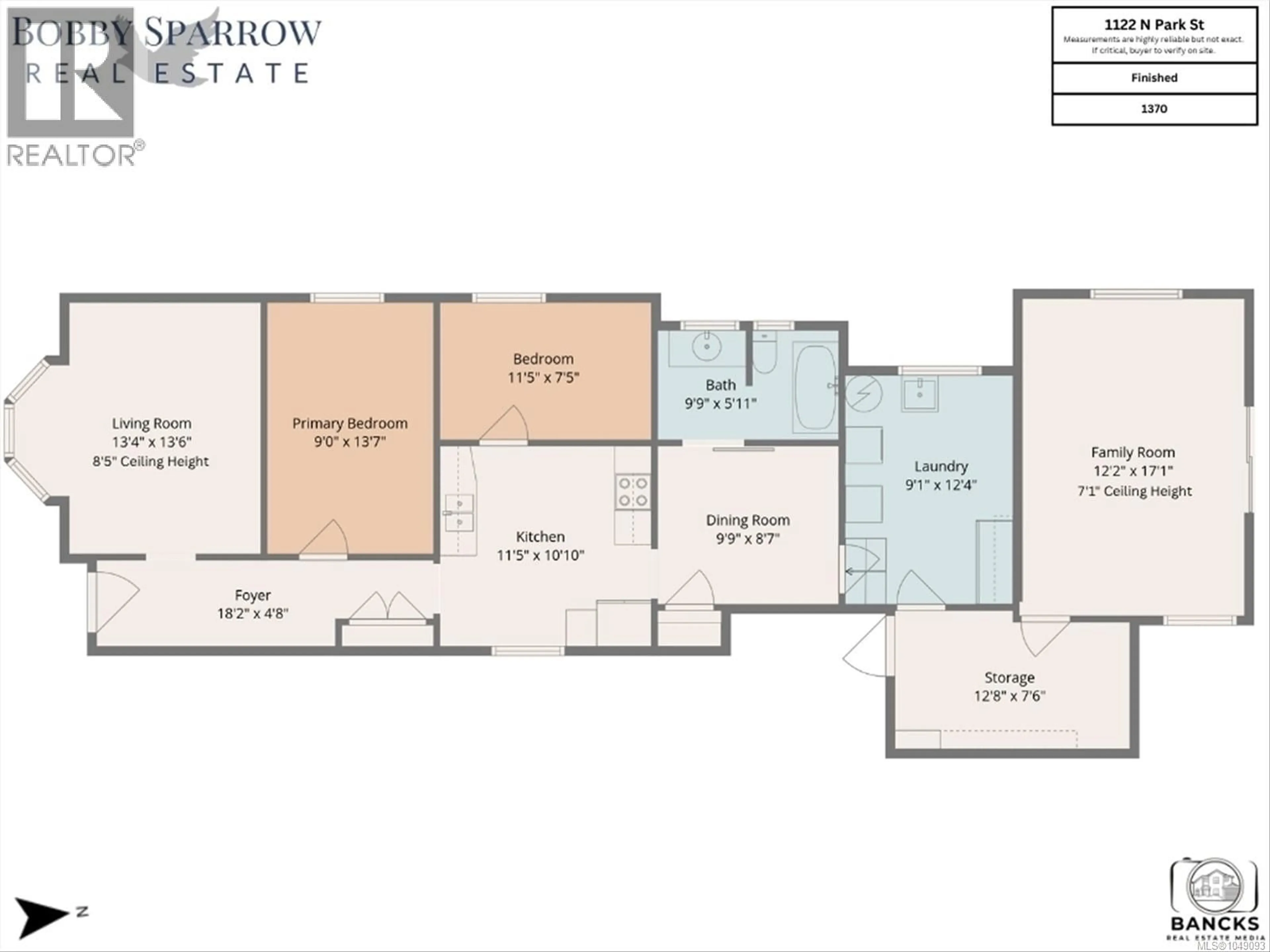 Floor plan for 1122 NORTH PARK STREET, Victoria British Columbia V8T1C8