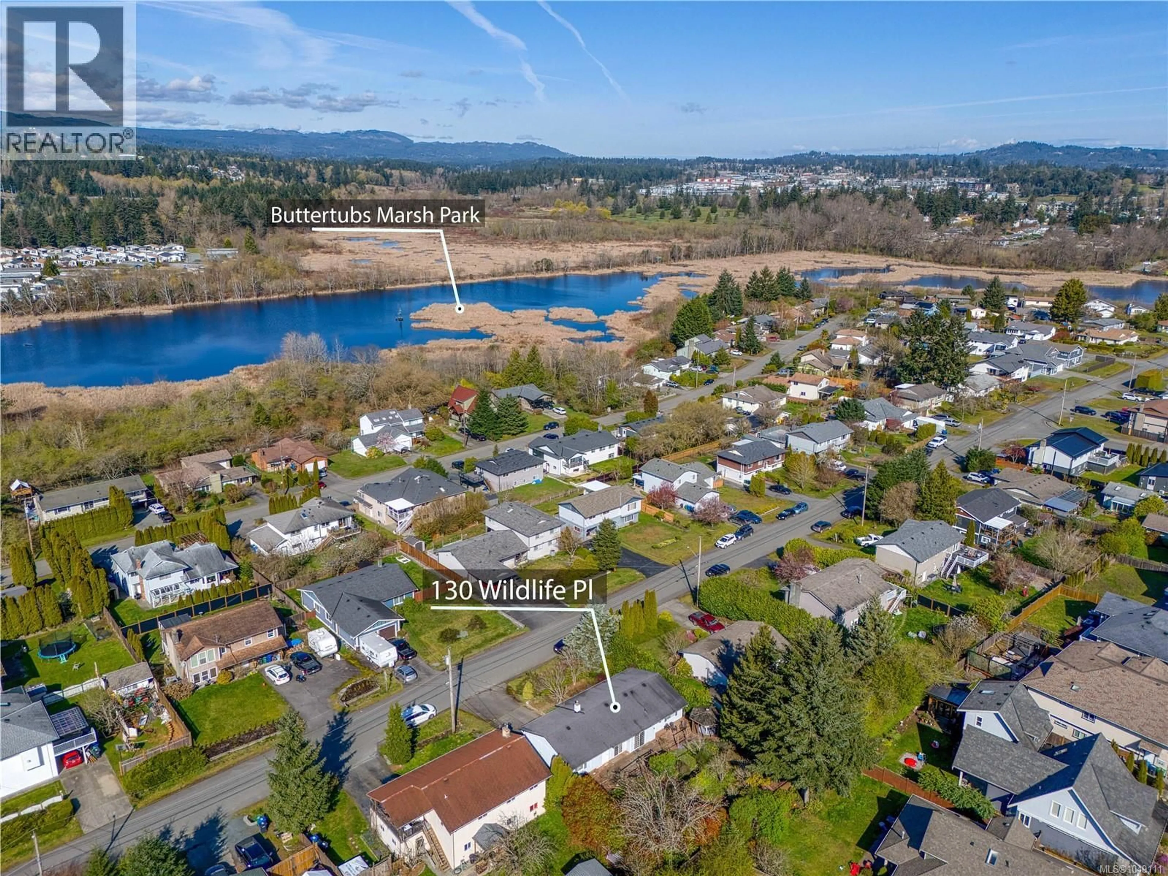 A pic from outside/outdoor area/front of a property/back of a property/a pic from drone, water/lake/river/ocean view for 130 WILDLIFE PLACE, Nanaimo British Columbia V9R6H2