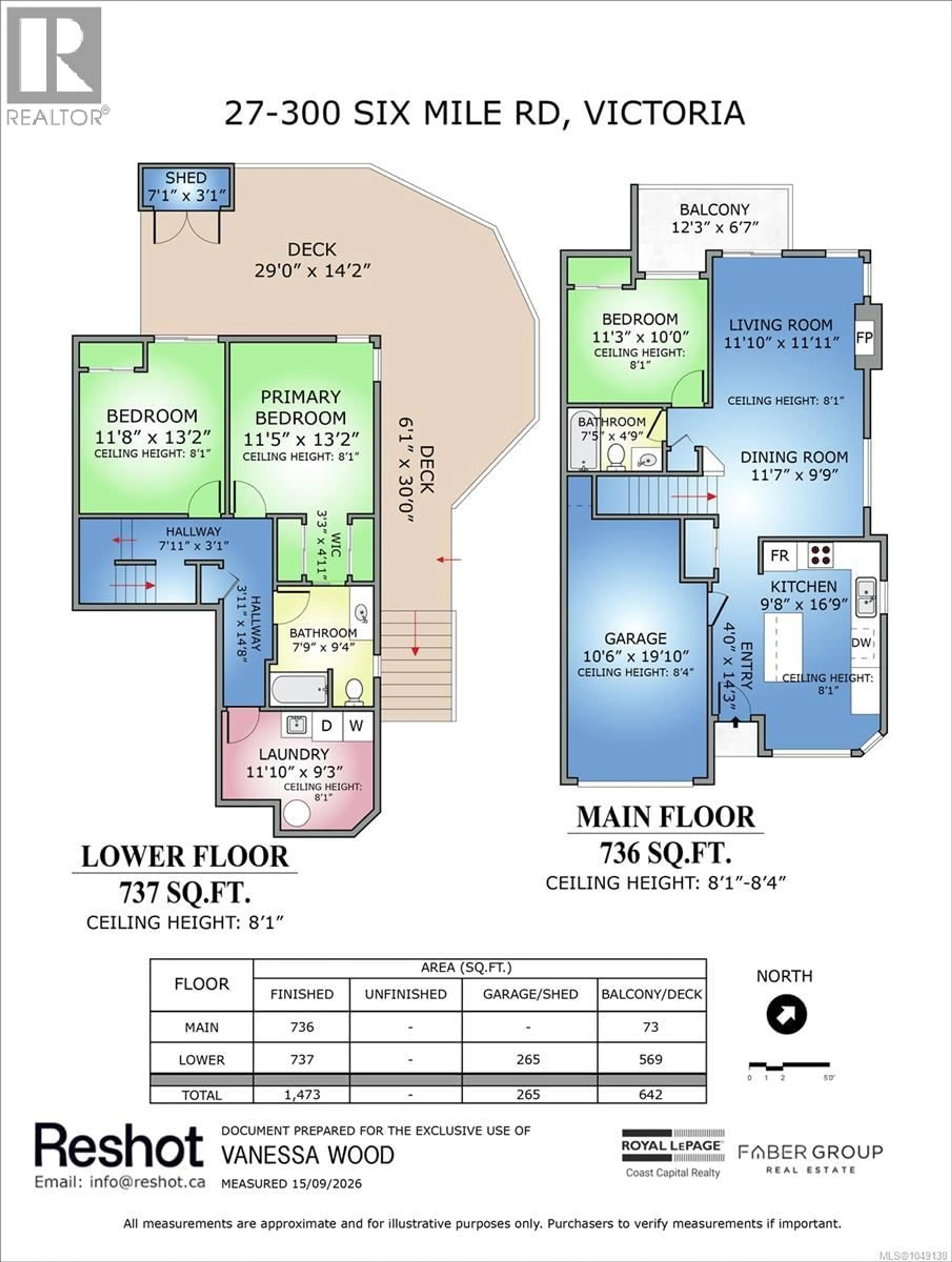 Floor plan for 27 - 300 SIX MILE ROAD, View Royal British Columbia V9B5Y3