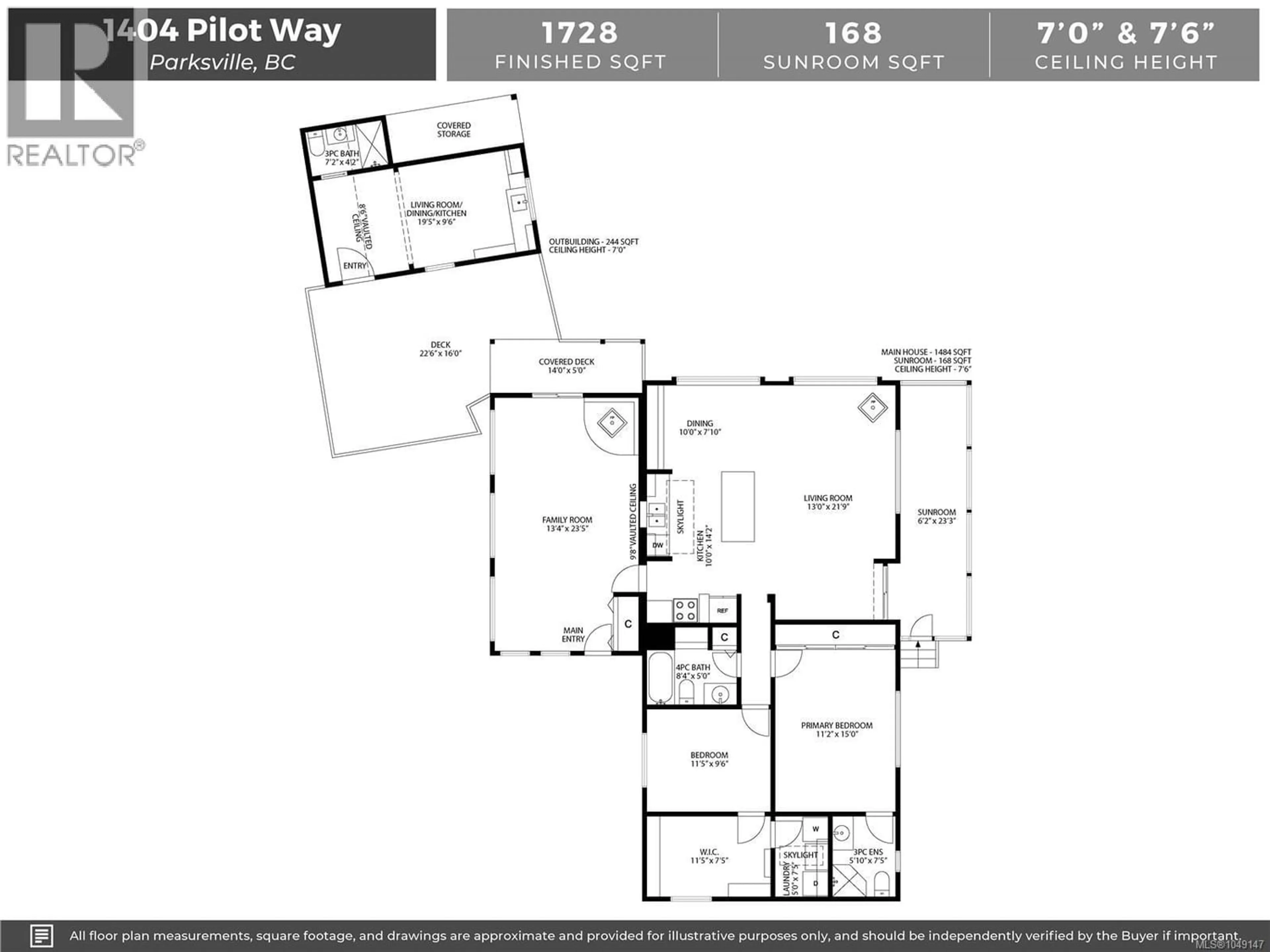 Floor plan for 1404 PILOT WAY, Nanoose Bay British Columbia V9P9B6